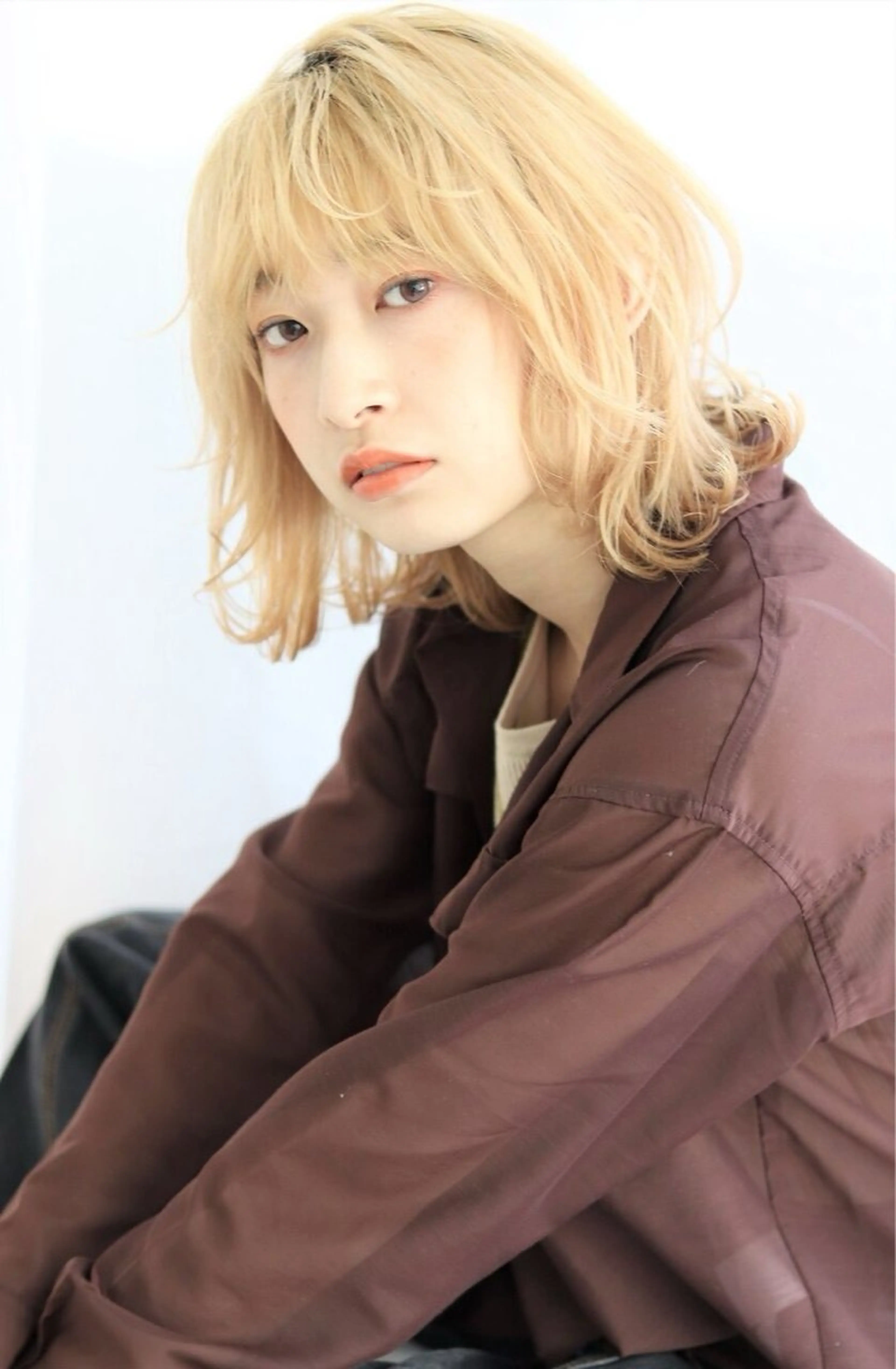 ミディアム カット パーマ 林 美里のヘアスタイル