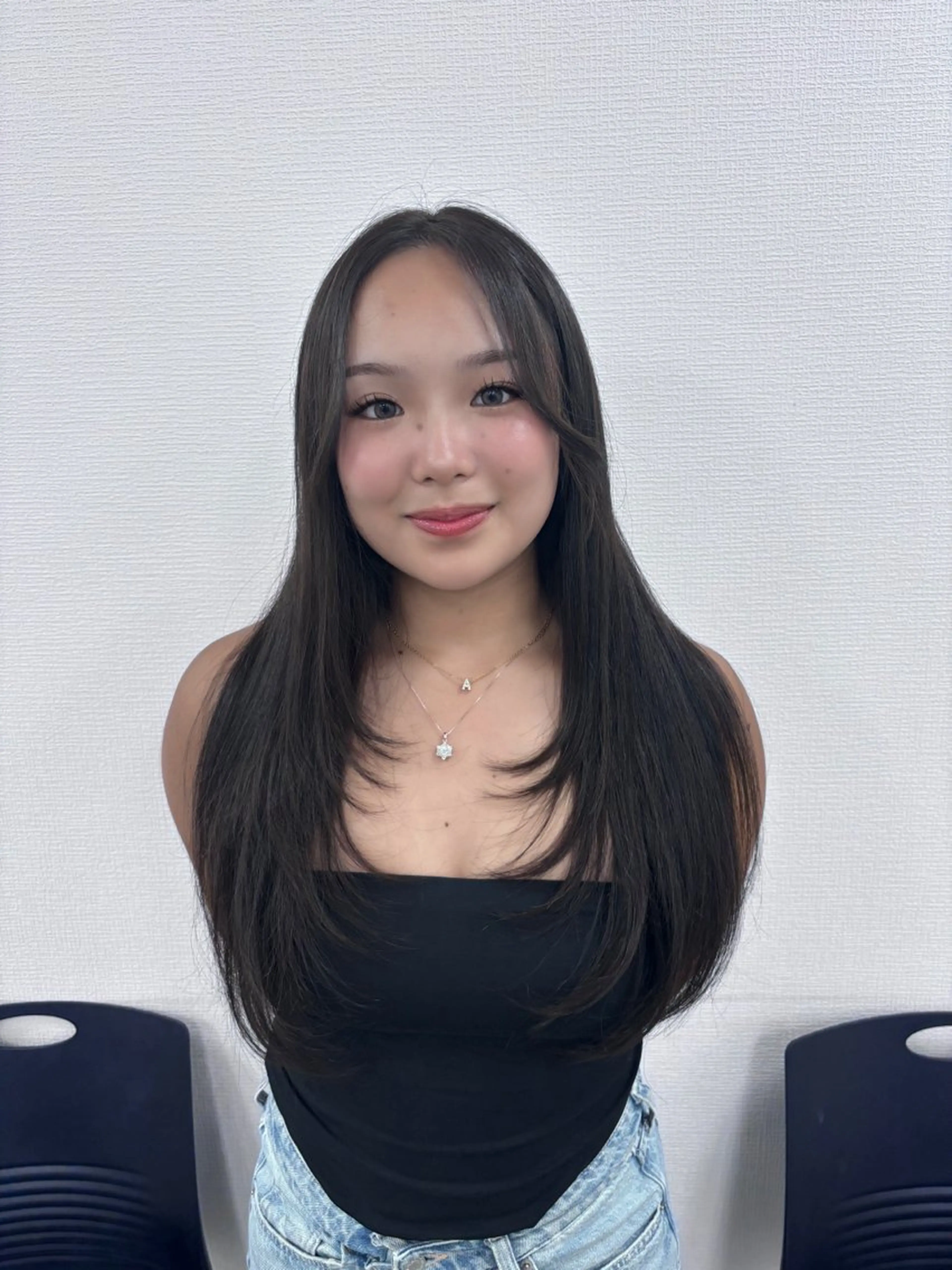 ロング カラー ヘアカラー 韓国風暗髪ヘア🤍 🫧MIREIのヘアスタイル