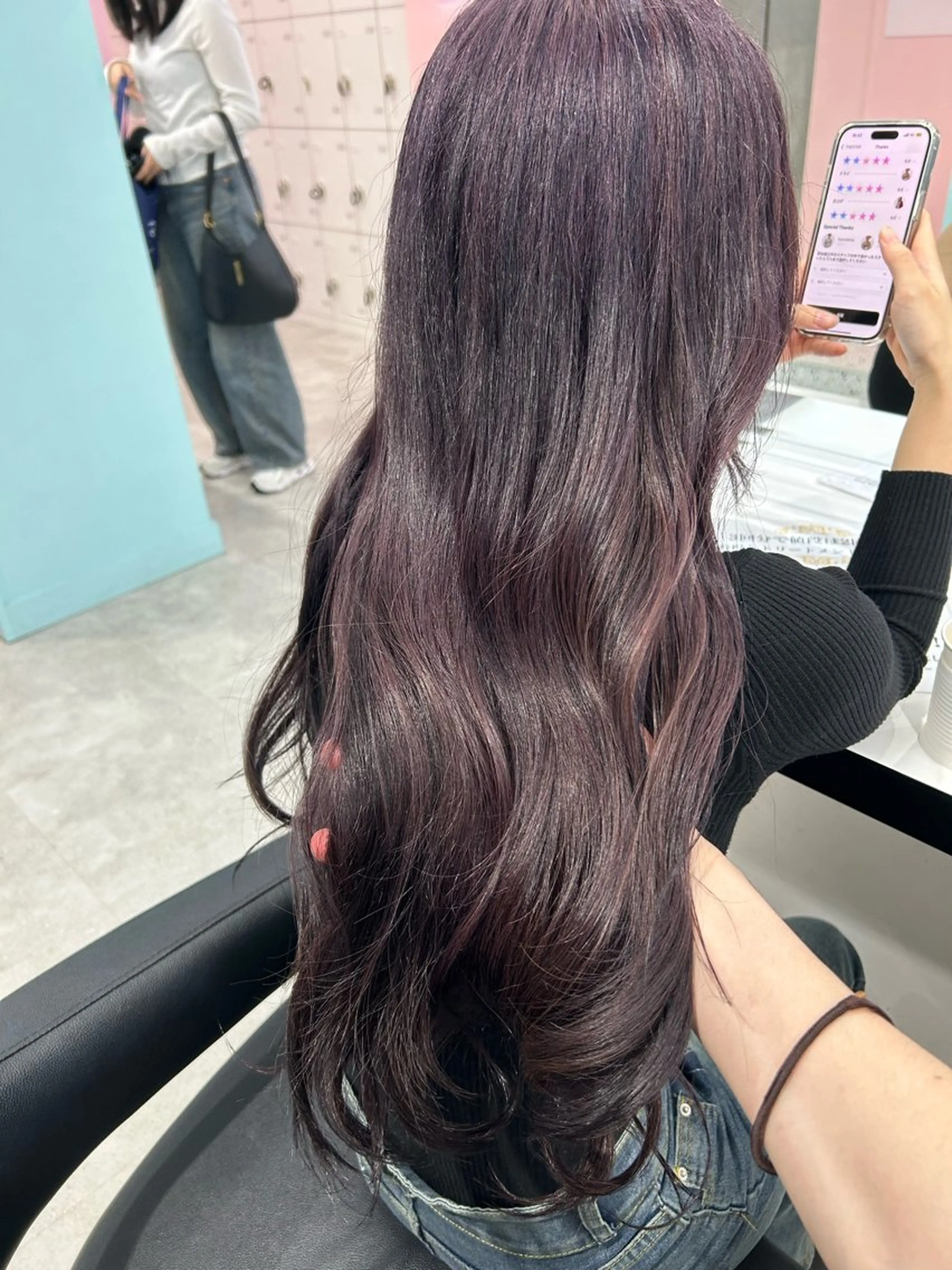 ロング カラー ヘアカラー トリートメント ヘッドスパ 履歴修正屋さん／ ブロンド／ホワイトのヘアスタイル