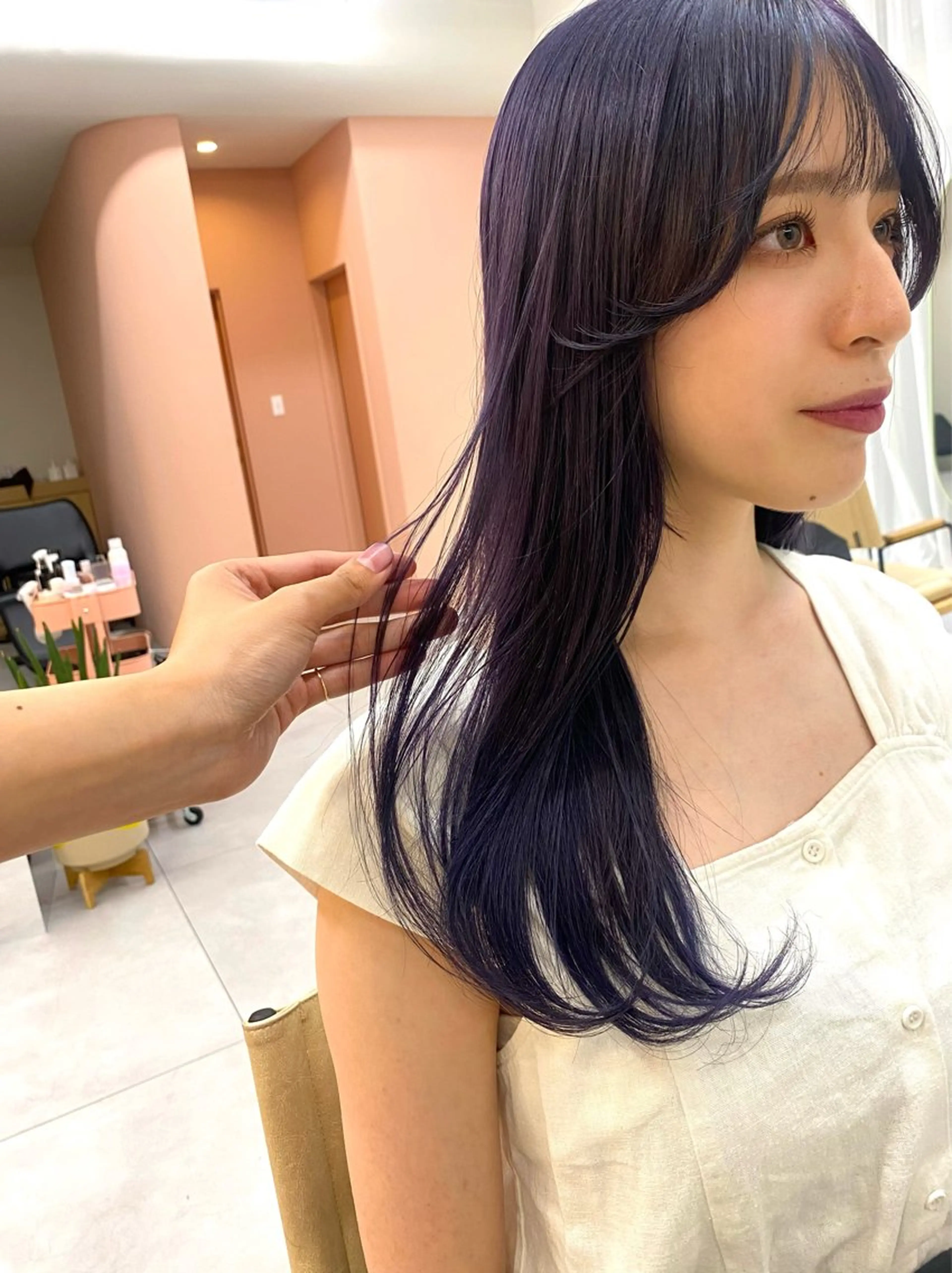 ロング カラー ヘアアレンジ ブリーチ akim kaminoke所属・矢場町 🌟yopiのヘアスタイル