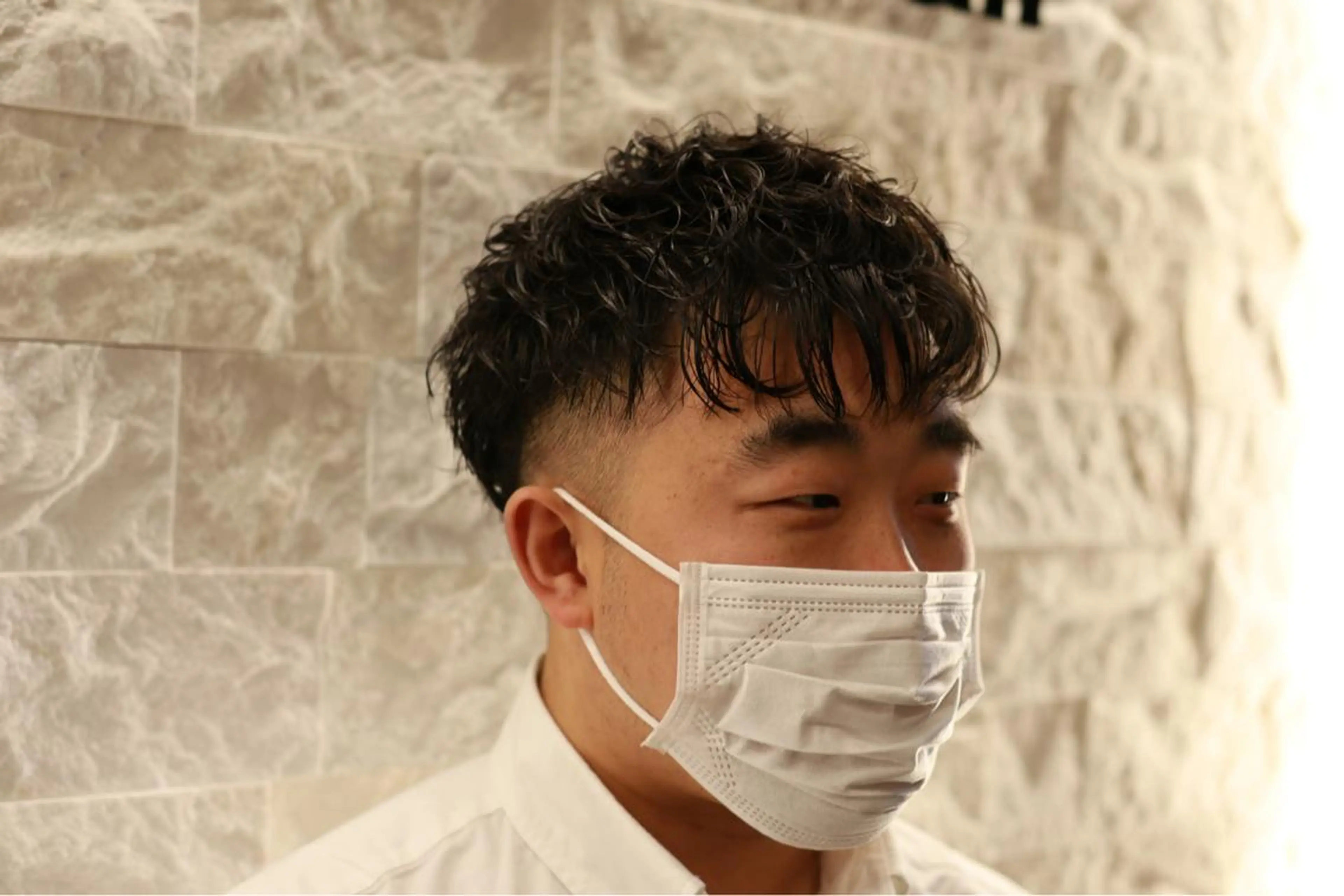 ショート パーマ メンズ メンズパーマ カット 福留 叶太のヘアスタイル