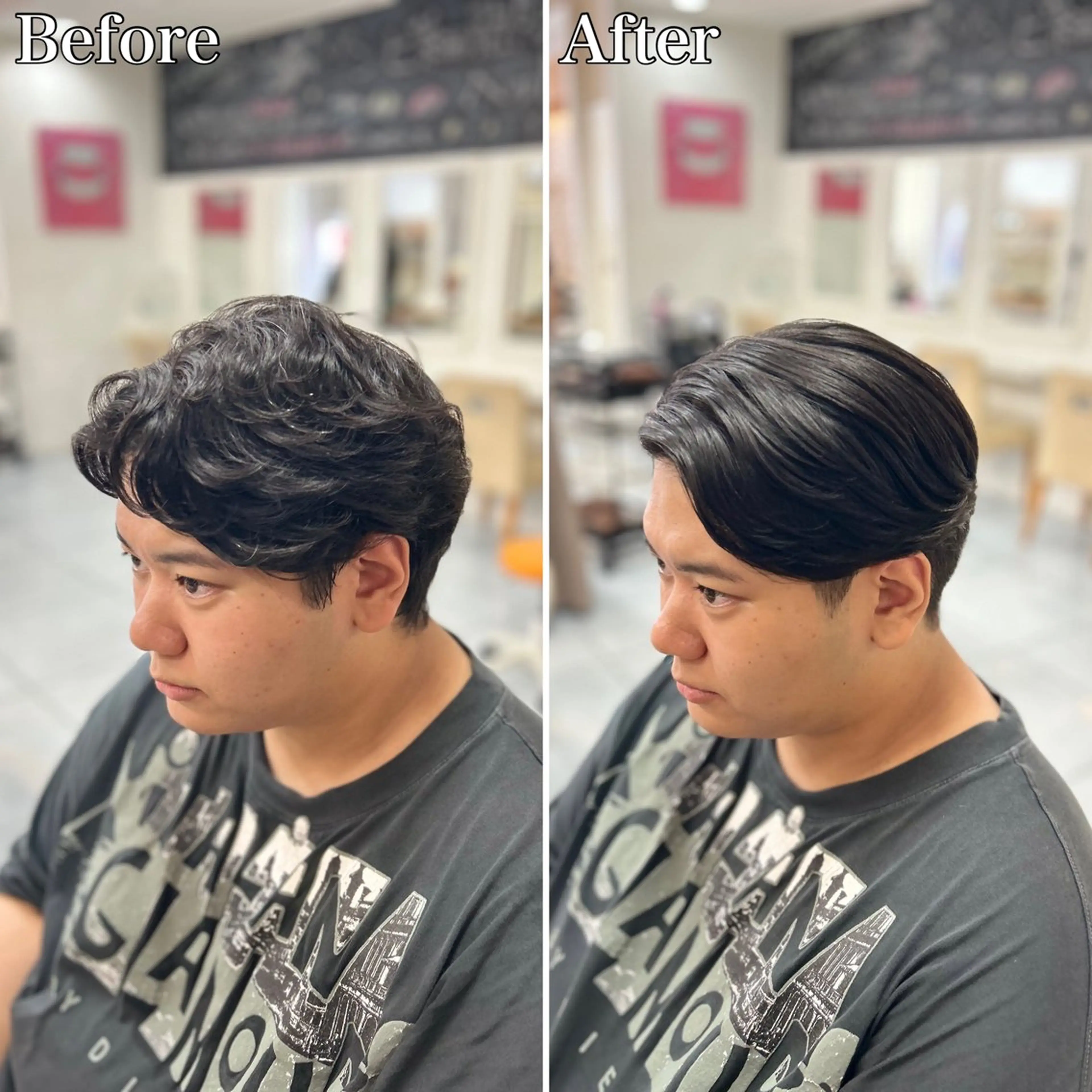 ショート パーマ メンズ マッシュ 縮毛矯正 カット 縮毛矯正 トリートメント 🔮メンズ縮毛矯正 毛流れパーマ💎竹永のヘアスタイル