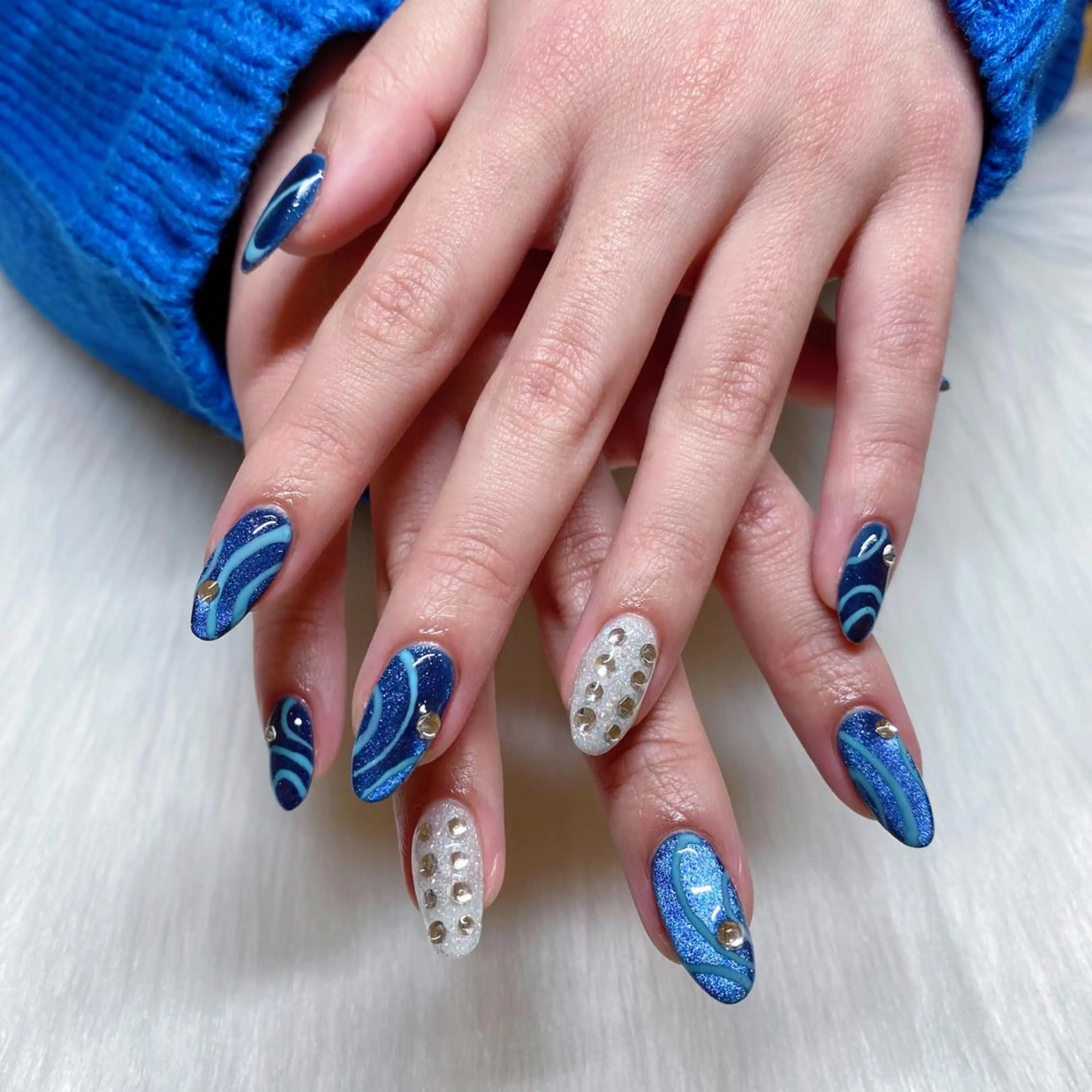 ネイル マグネットネイル 大理石ネイル(マーブル) ハンドネイル Nail Lifeのネイルデザイン