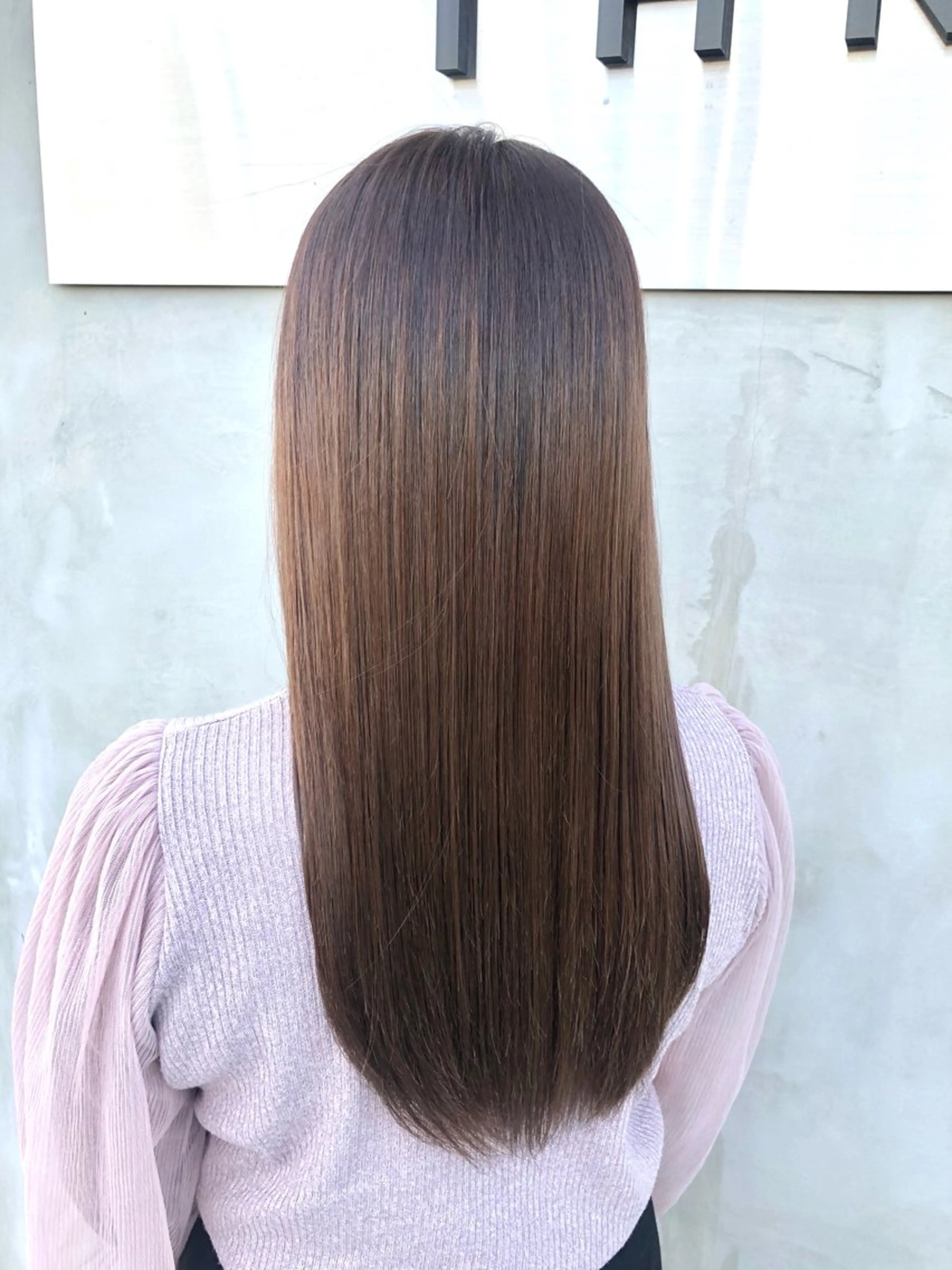 ロング カット 縮毛矯正 【髪質改善】 【酸性ストレート】のヘアスタイル