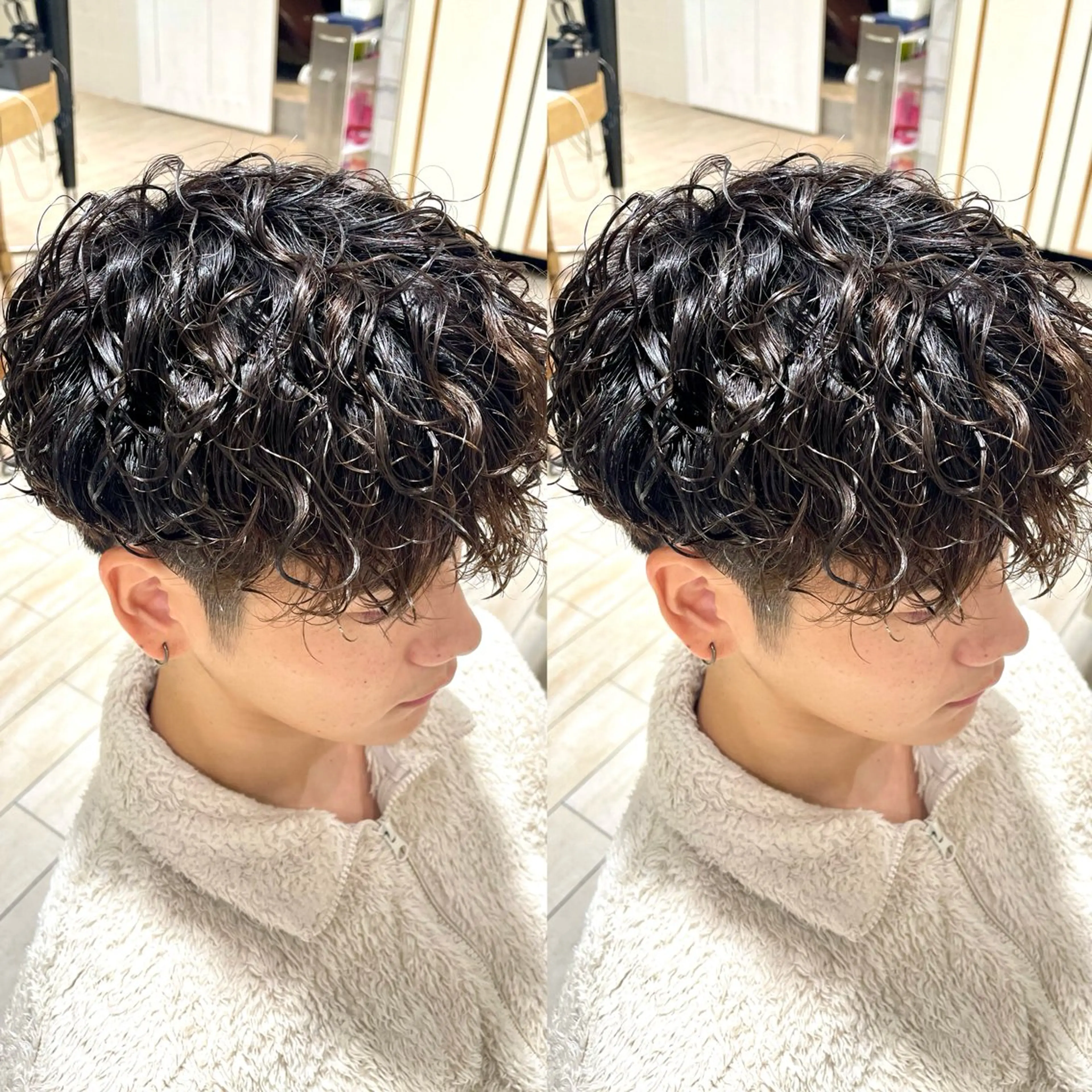 パーマ メンズ ブリーチデザインカラ ー/メンズ◎mariのヘアスタイル