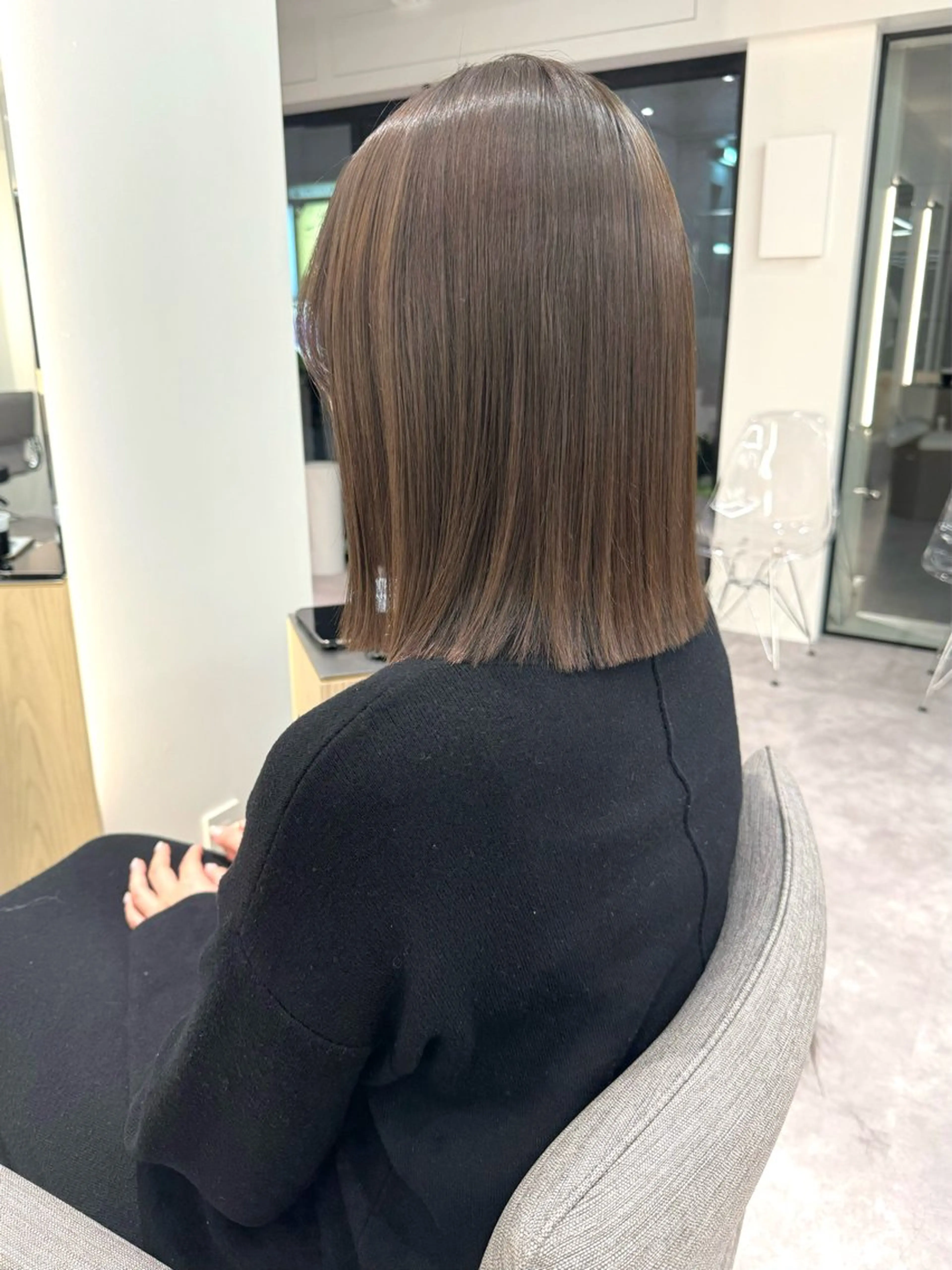 ミディアム ボブ 外ハネヘア カット ヘアカラー lar 立川南口所属・レイヤーボブ/ボブ 仲川和人のヘアスタイル