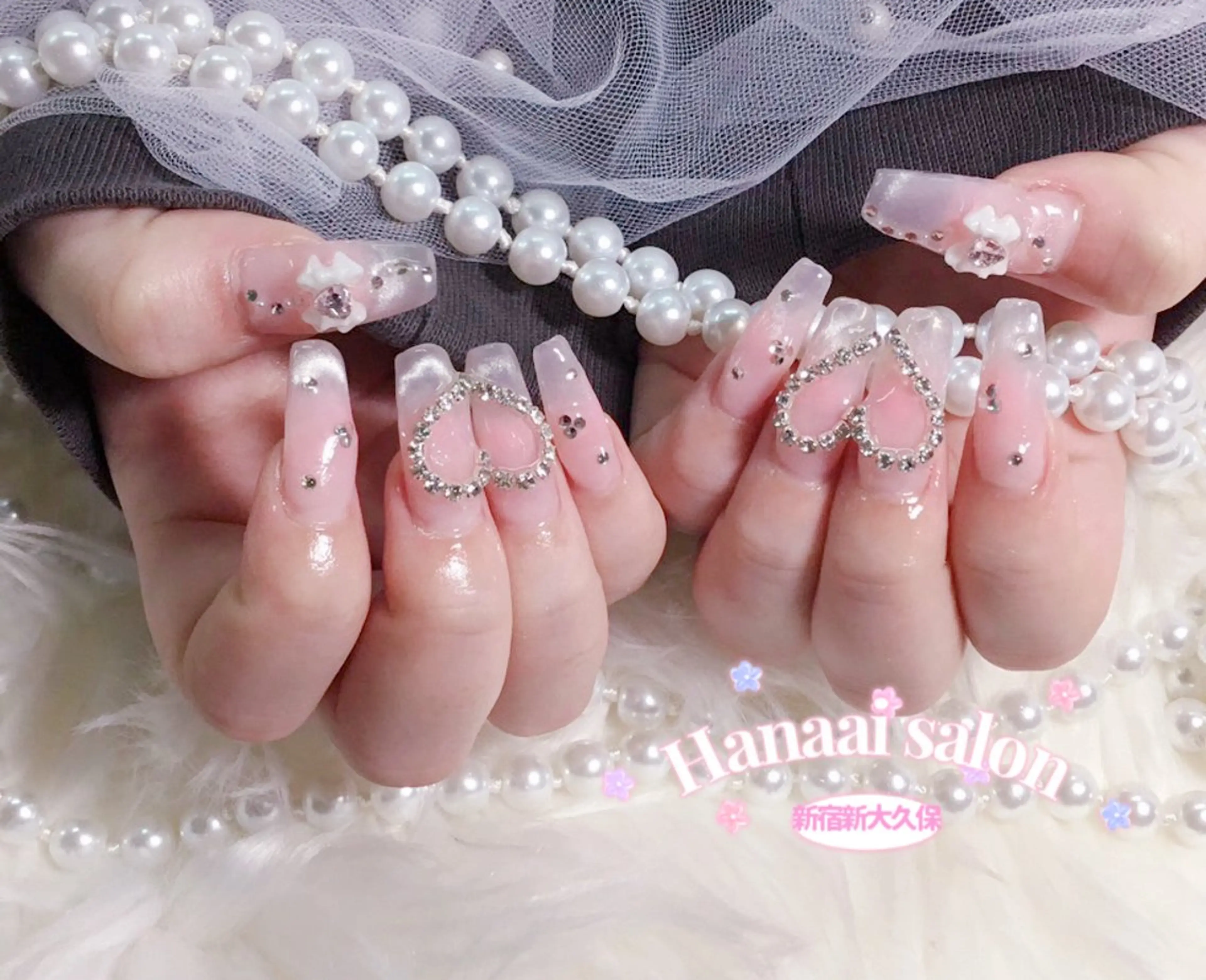 セミロング ハンドネイル Hanaai Salon新宿店のネイルデザイン