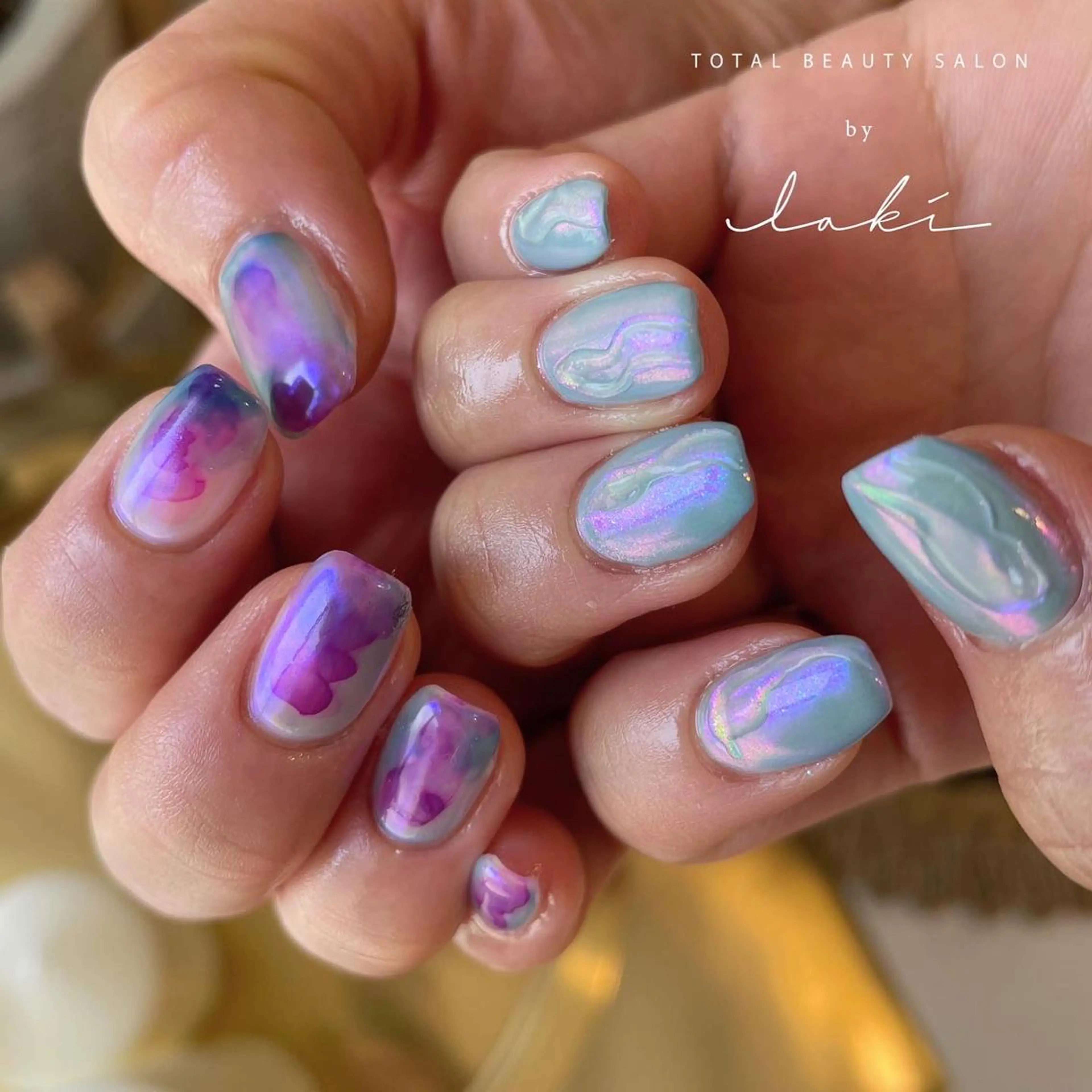 ネイル オーロラネイル my&所属・my&_ maimiのネイルデザイン