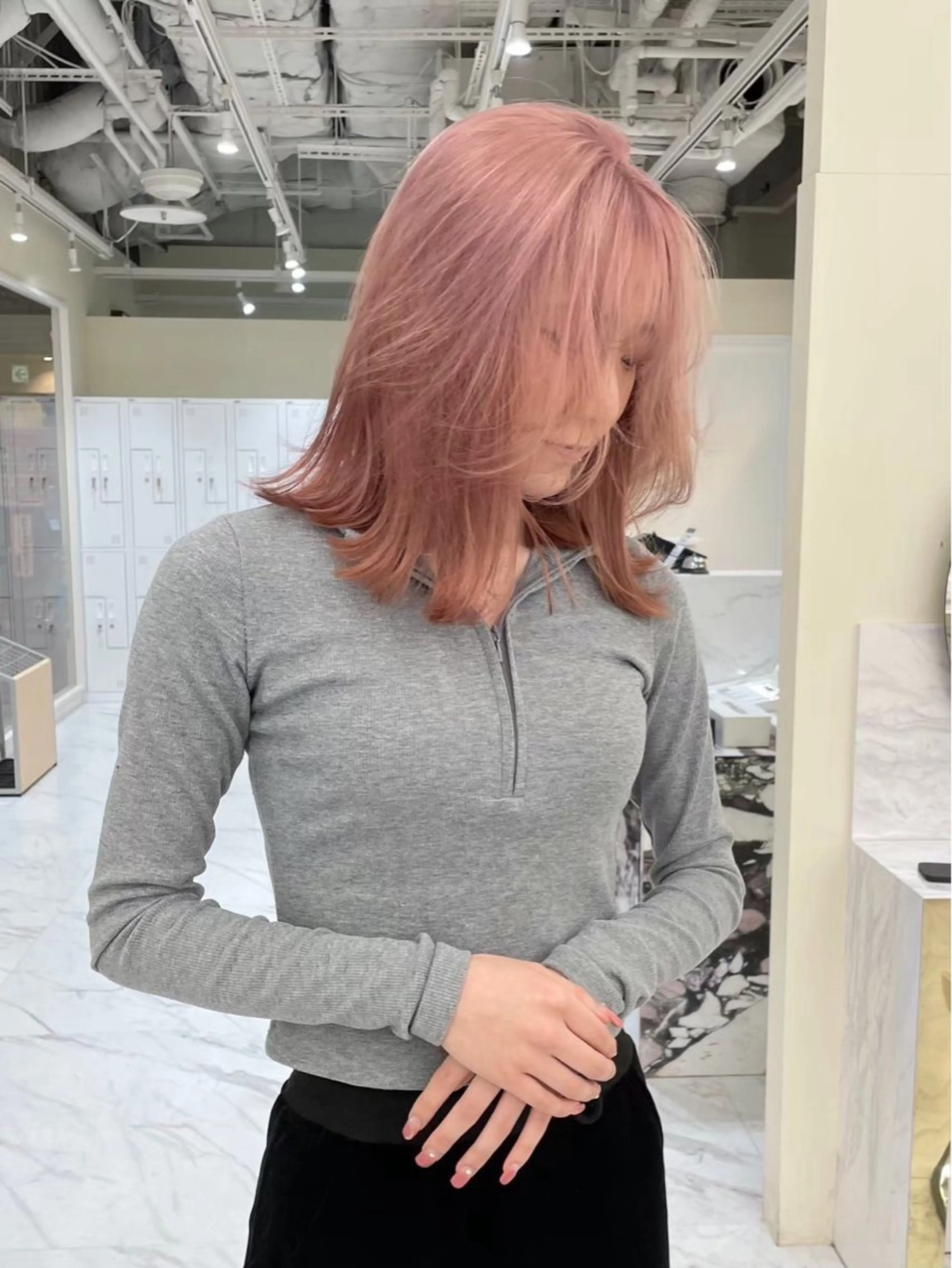 カラー ヘアカラー トリートメント ワンホン×髪質改善 つのーか🩶‪🫧のヘアスタイル