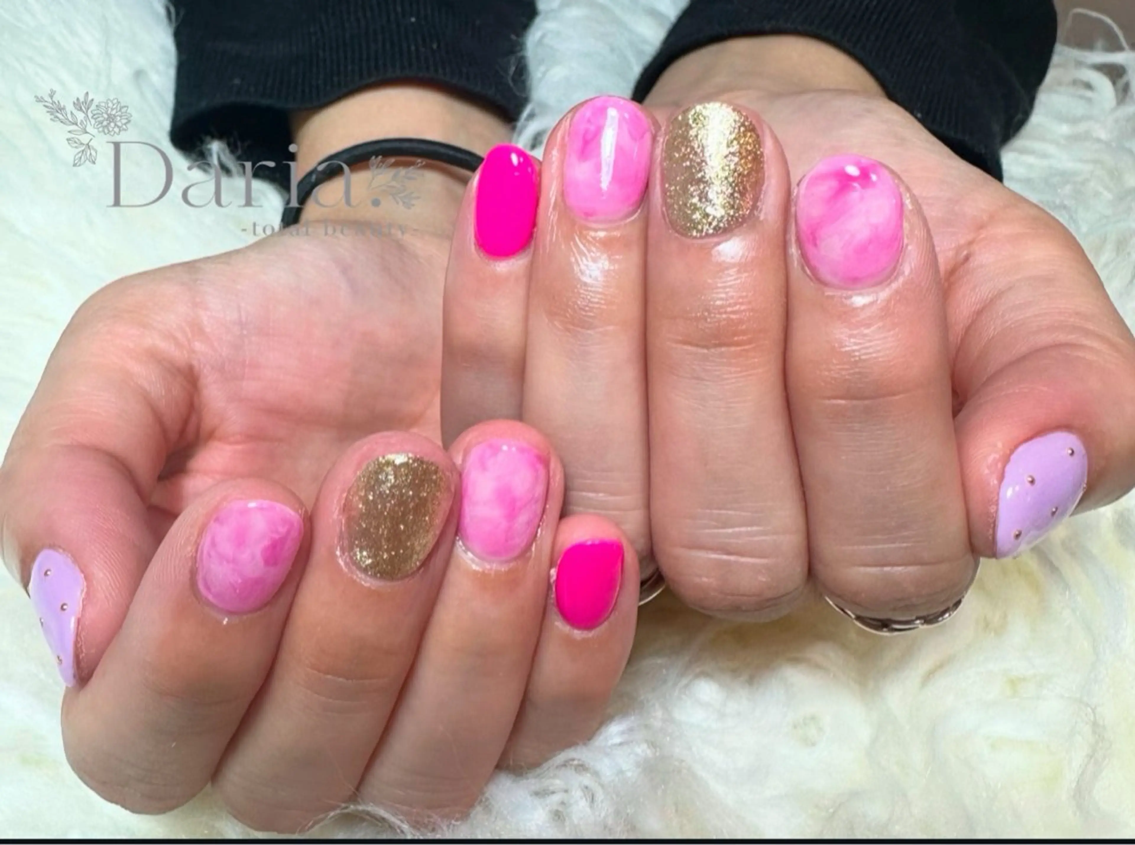 ネイル ジェルネイル ニュアンスネイル ワンカラーネイル パラジェル ショートネイル Daria. nailのマツエク・マツパデザイン