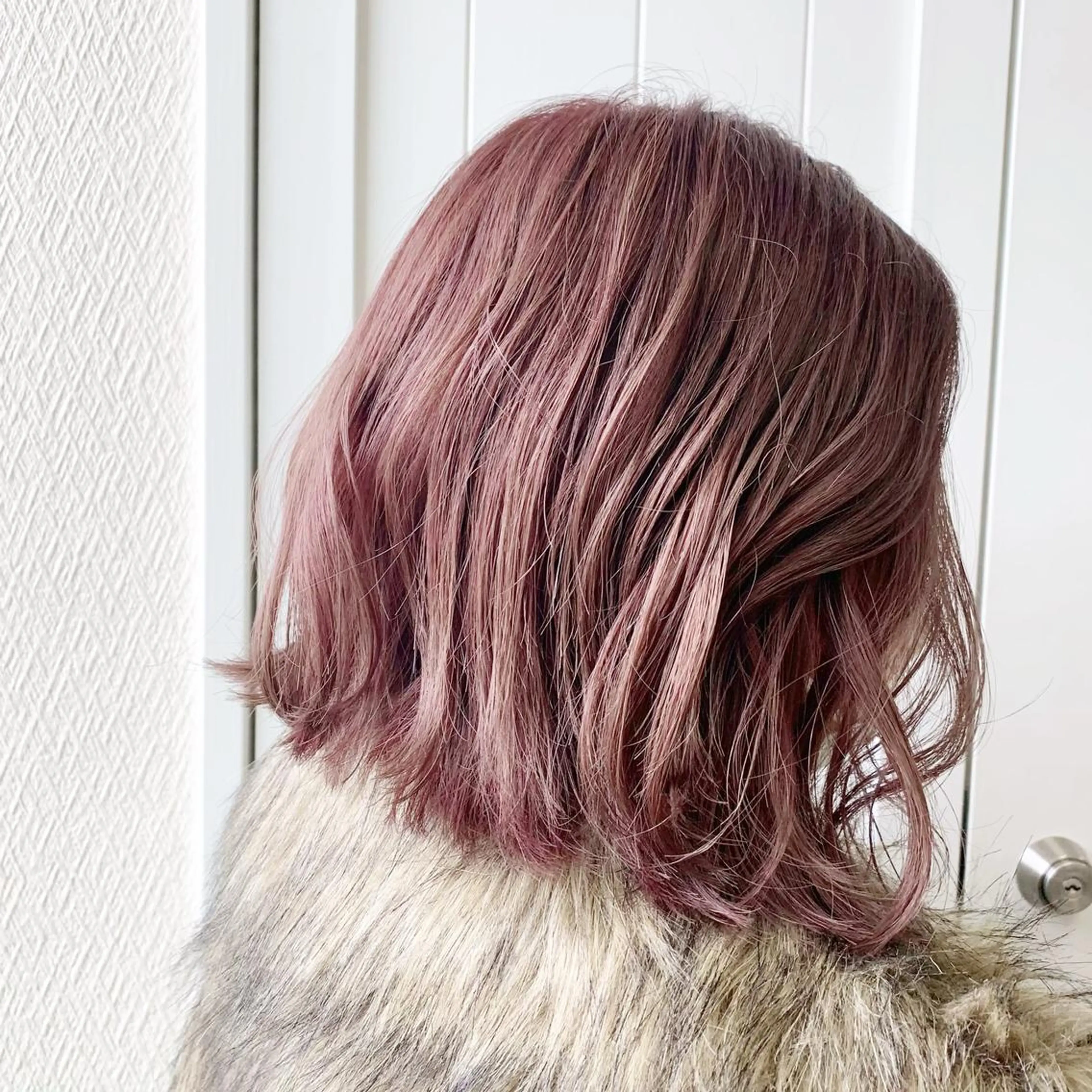 ミディアム カラー アッシュ ピンクカラー ピンクアッシュ 韓国ヘア /男女❄️ 細江 美紅のヘアスタイル