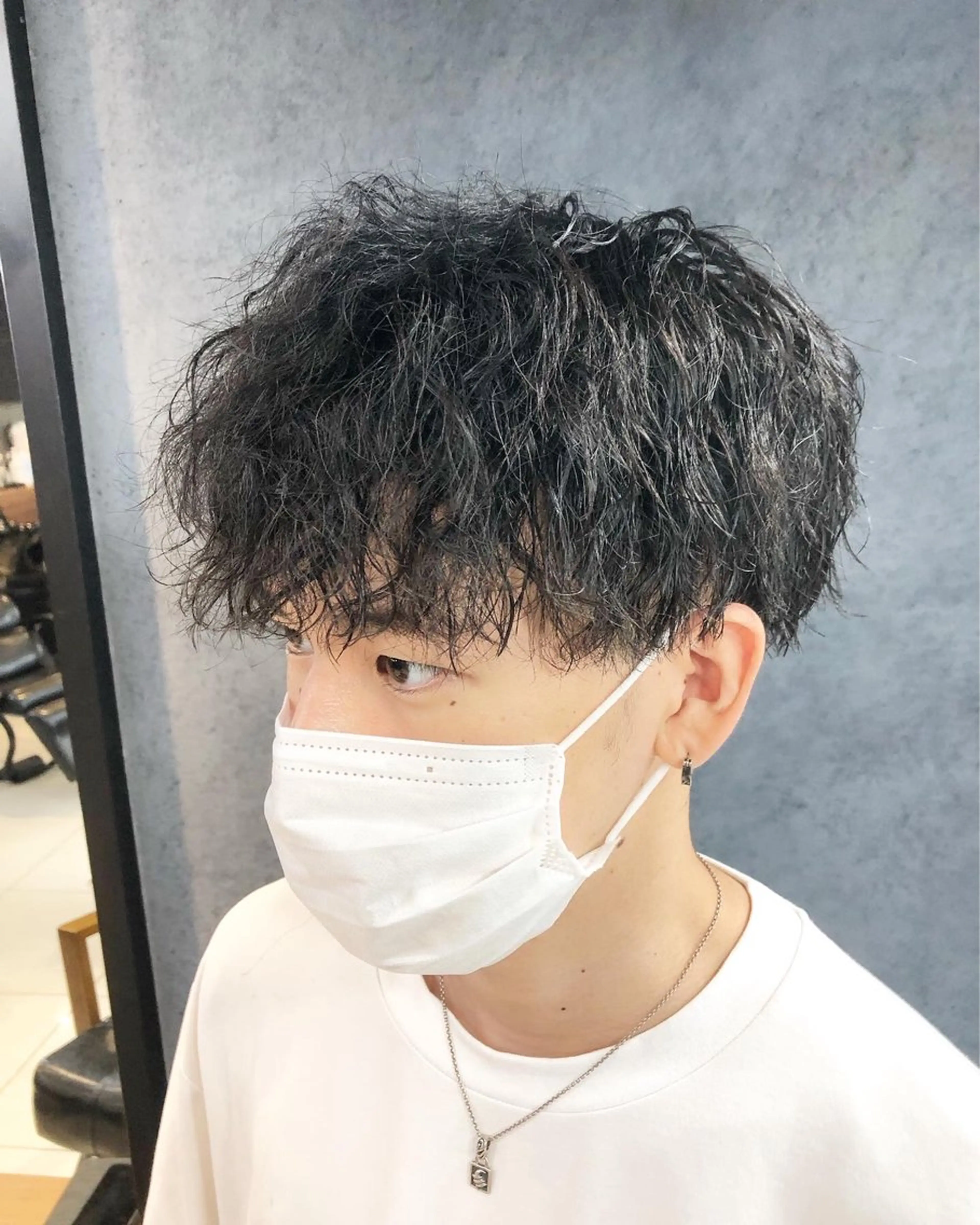 パーマ ヘアアレンジ メンズ カット パーマ トリートメント ヘアセット ainico+所属・メンズ特化✂️栗原 侑也のヘアスタイル