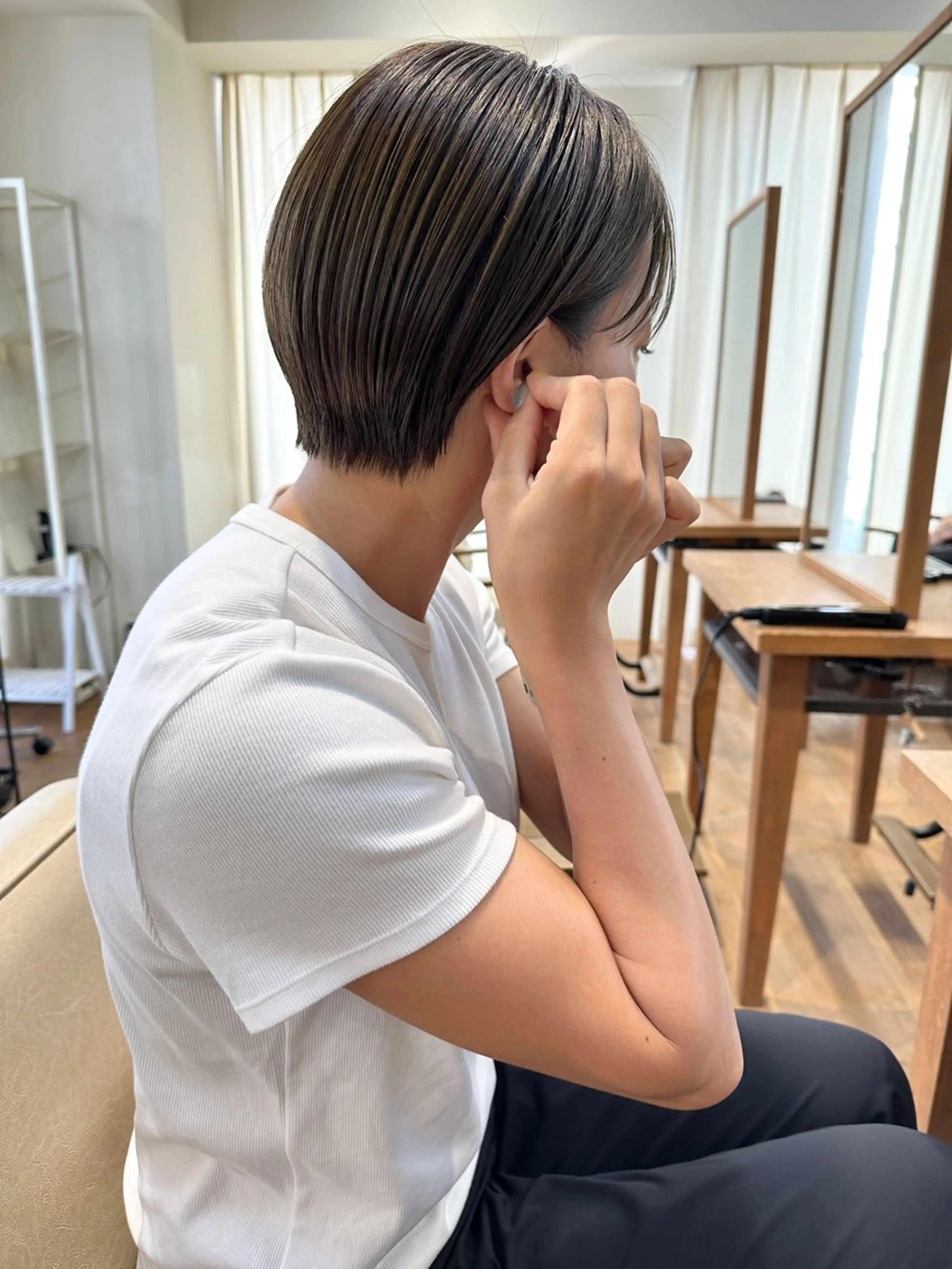 ショート ショート ボブ 梅田 木戸健人のヘアスタイル