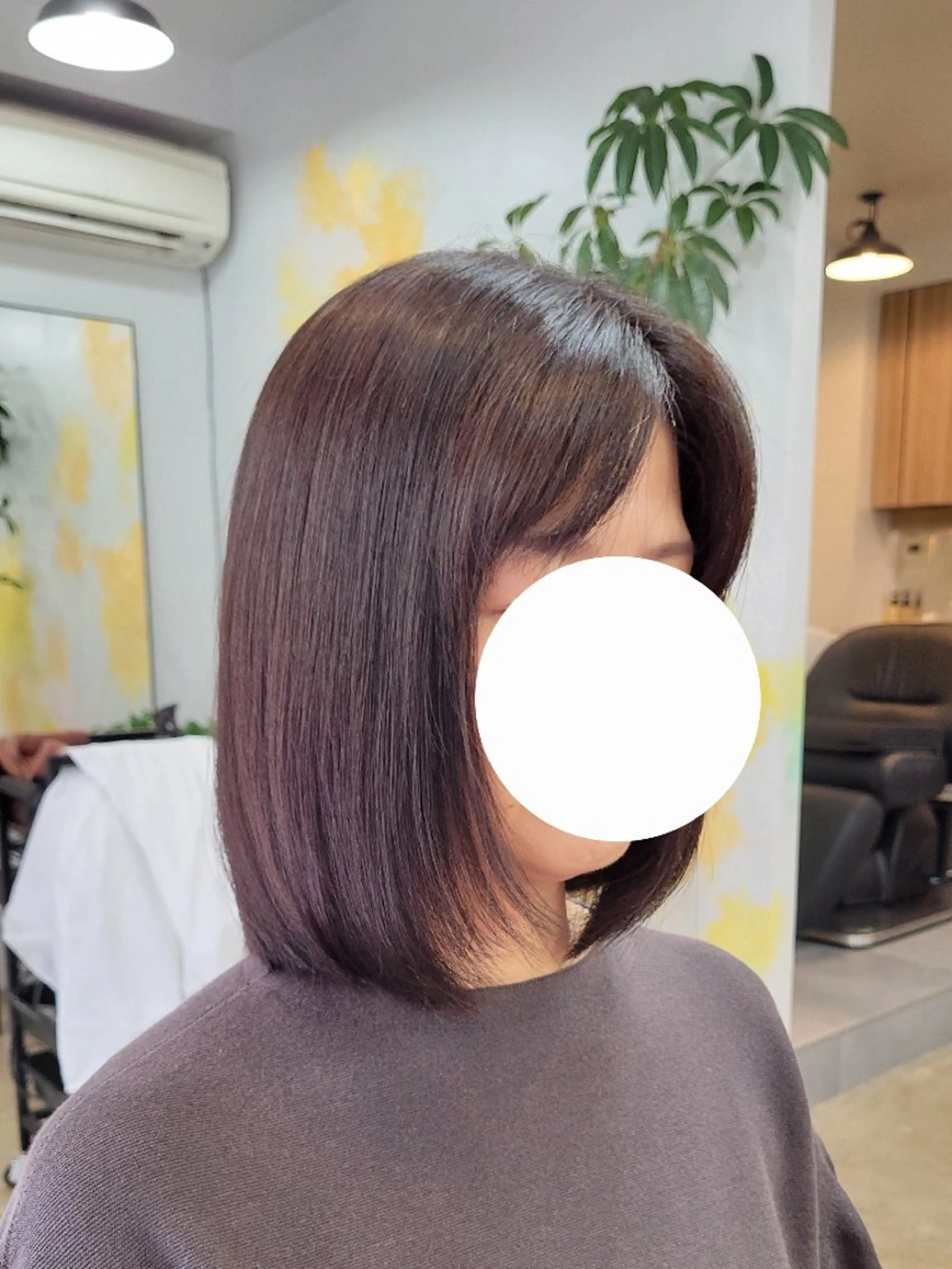 ミディアム 縮毛矯正 カット stoke TOKYO所属・野村 果音(カノン)のヘアスタイル