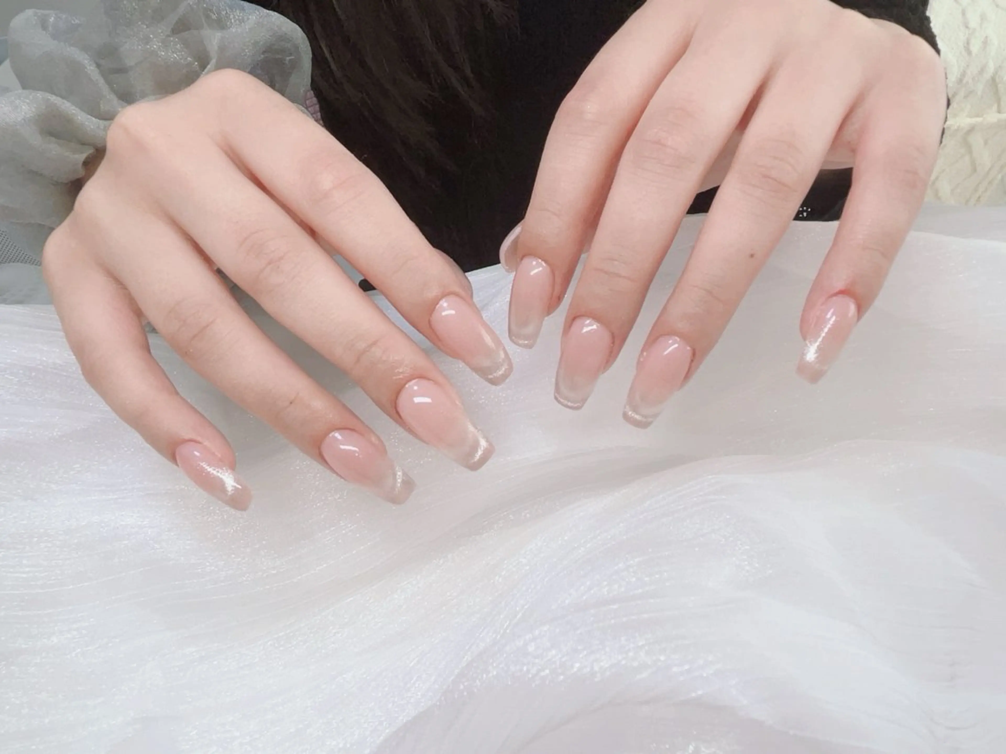 ネイル チークネイル 長さ出し マグネットネイル 持ち込み シンプルネイル ハンドネイル 長出し専門店🎀 HARO💕Nailのネイルデザイン