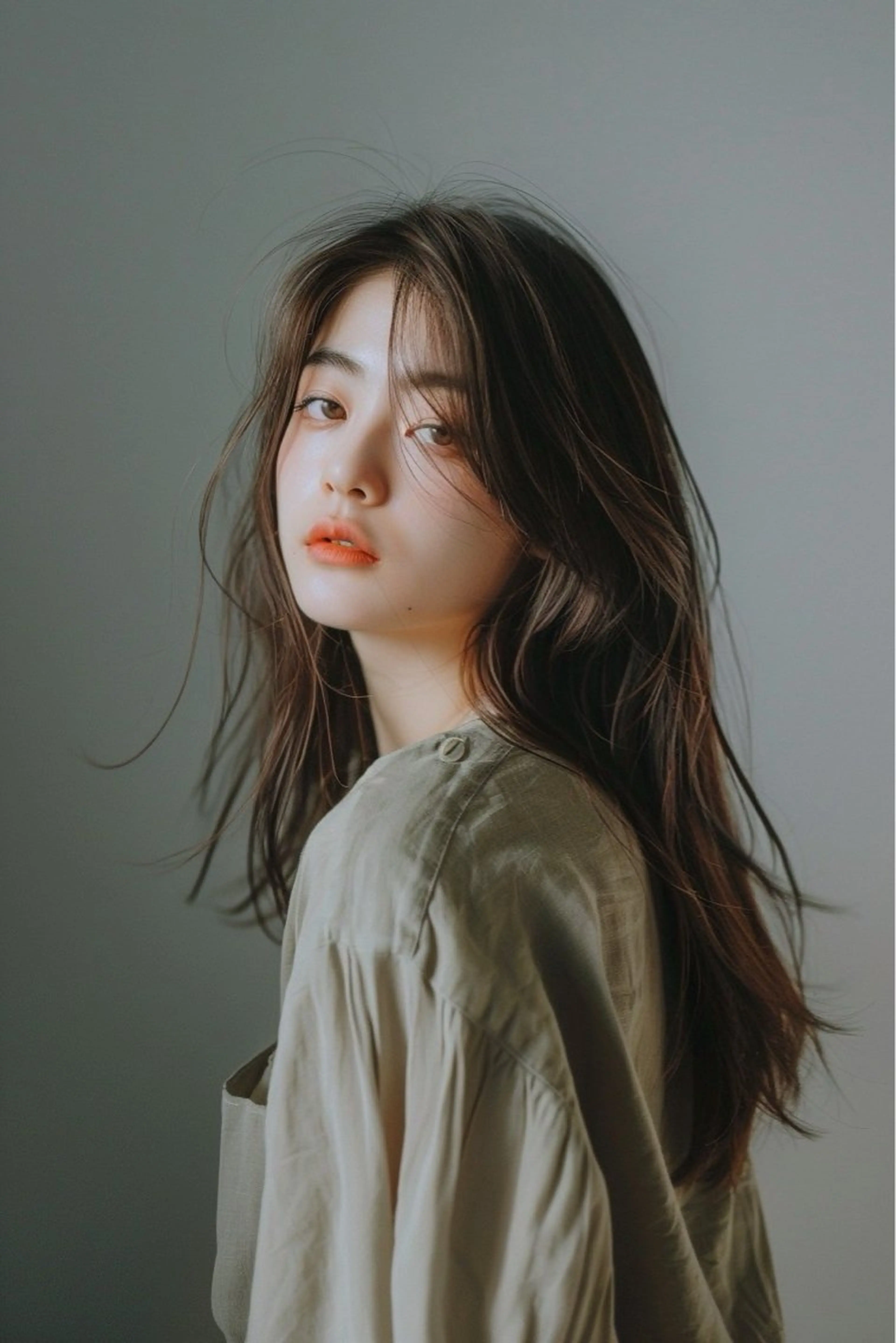 セミロング カット ヘアカラー トリートメント 新宿/韓国メンズ RIKUパーマのヘアスタイル