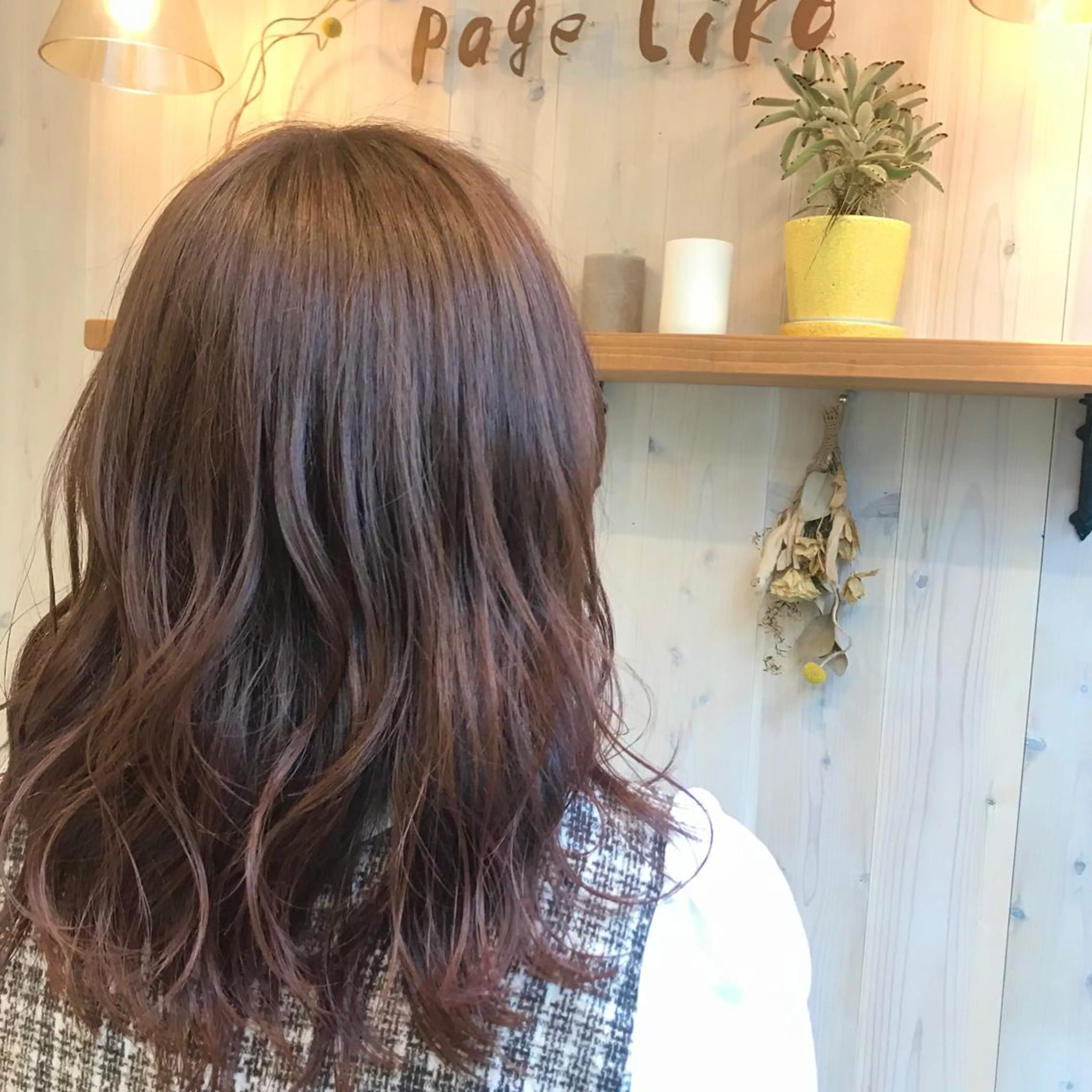 ミディアム カラー グラデーションカラー ピンクカラー 透明感カラー/ 寺田千雅子のヘアスタイル