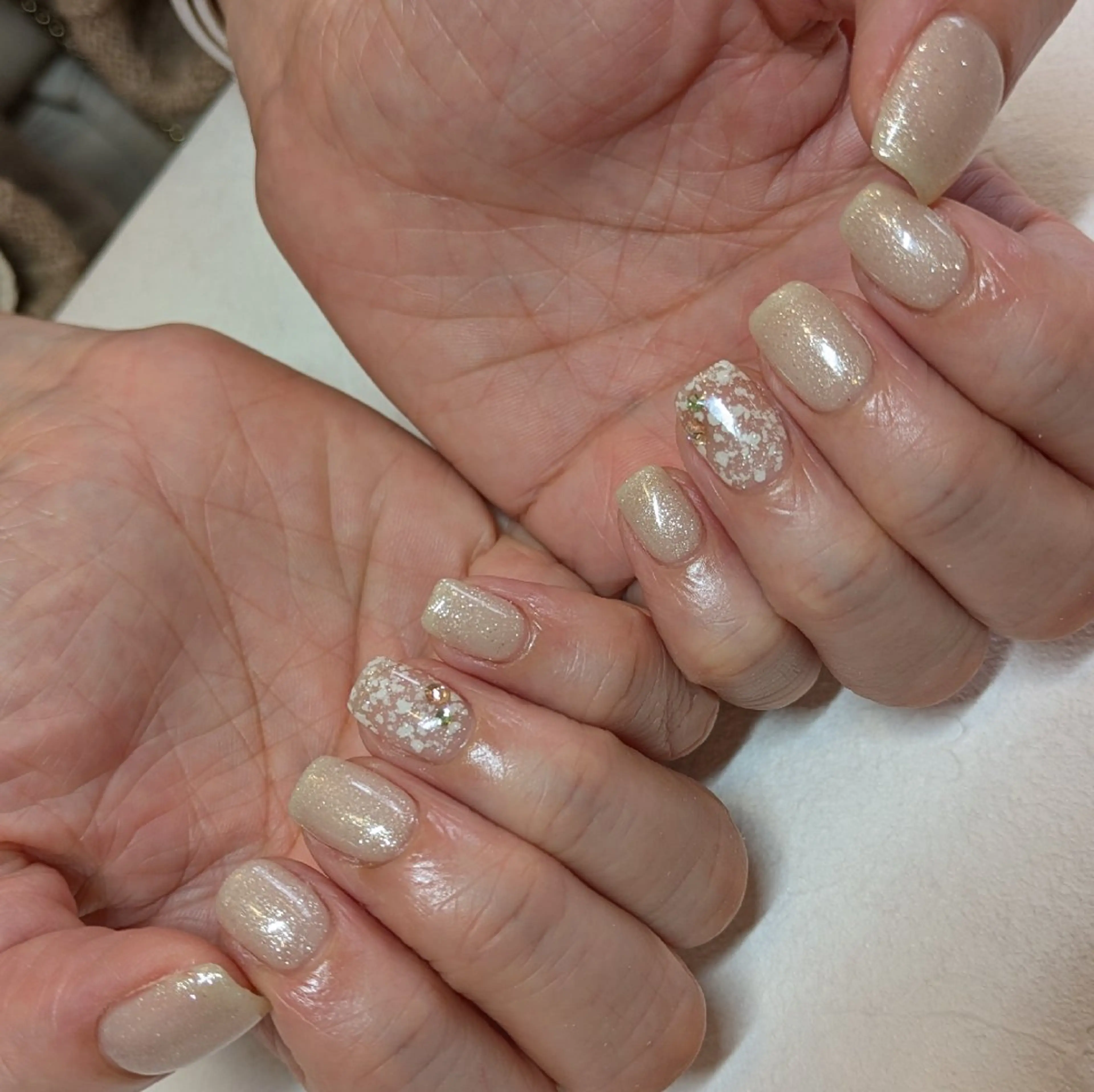 ネイル 冬ネイル ジェヌインネイル 河内のネイルデザイン