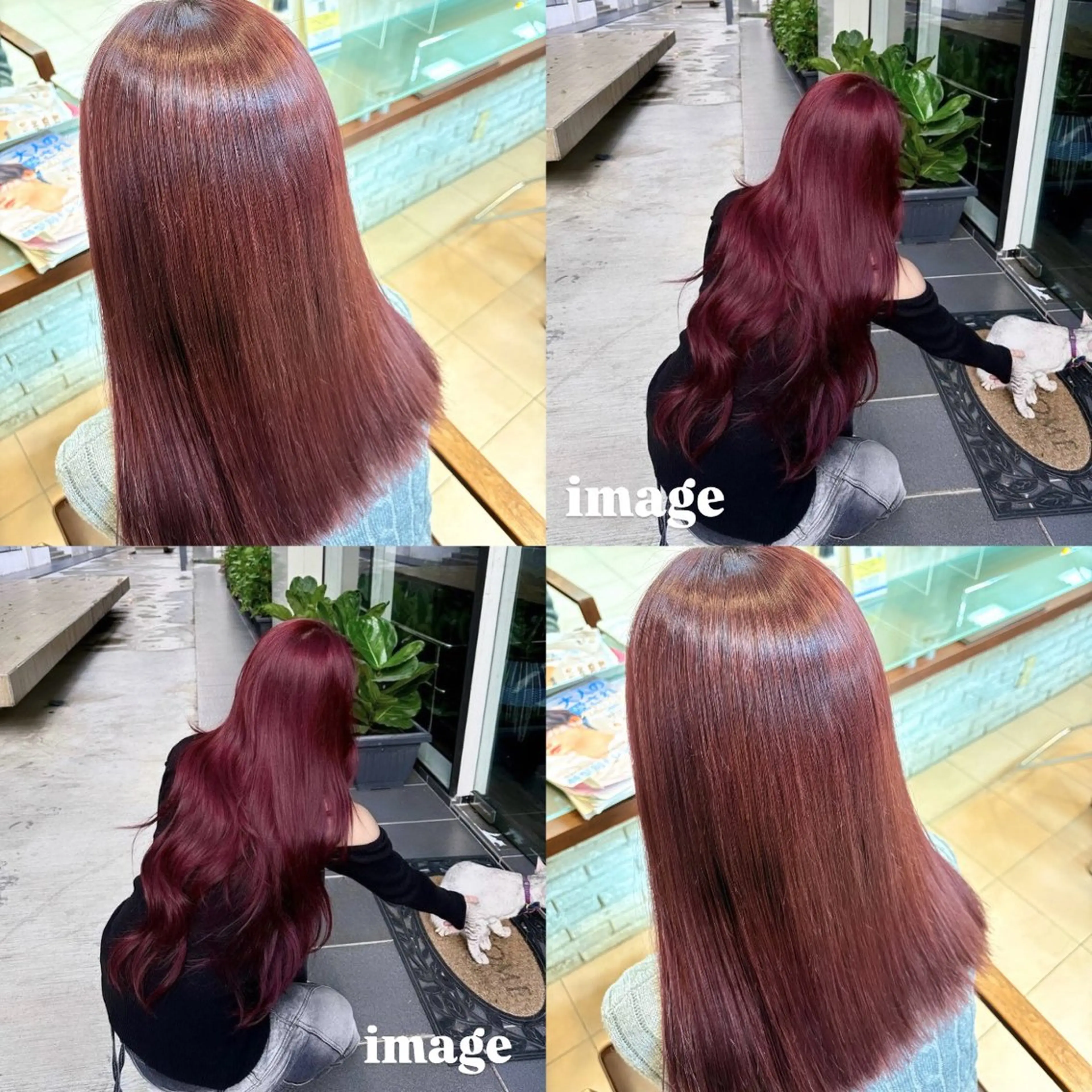 セミロング ヘアカラー トリートメント 原田 華帆🦋🩶のヘアスタイル