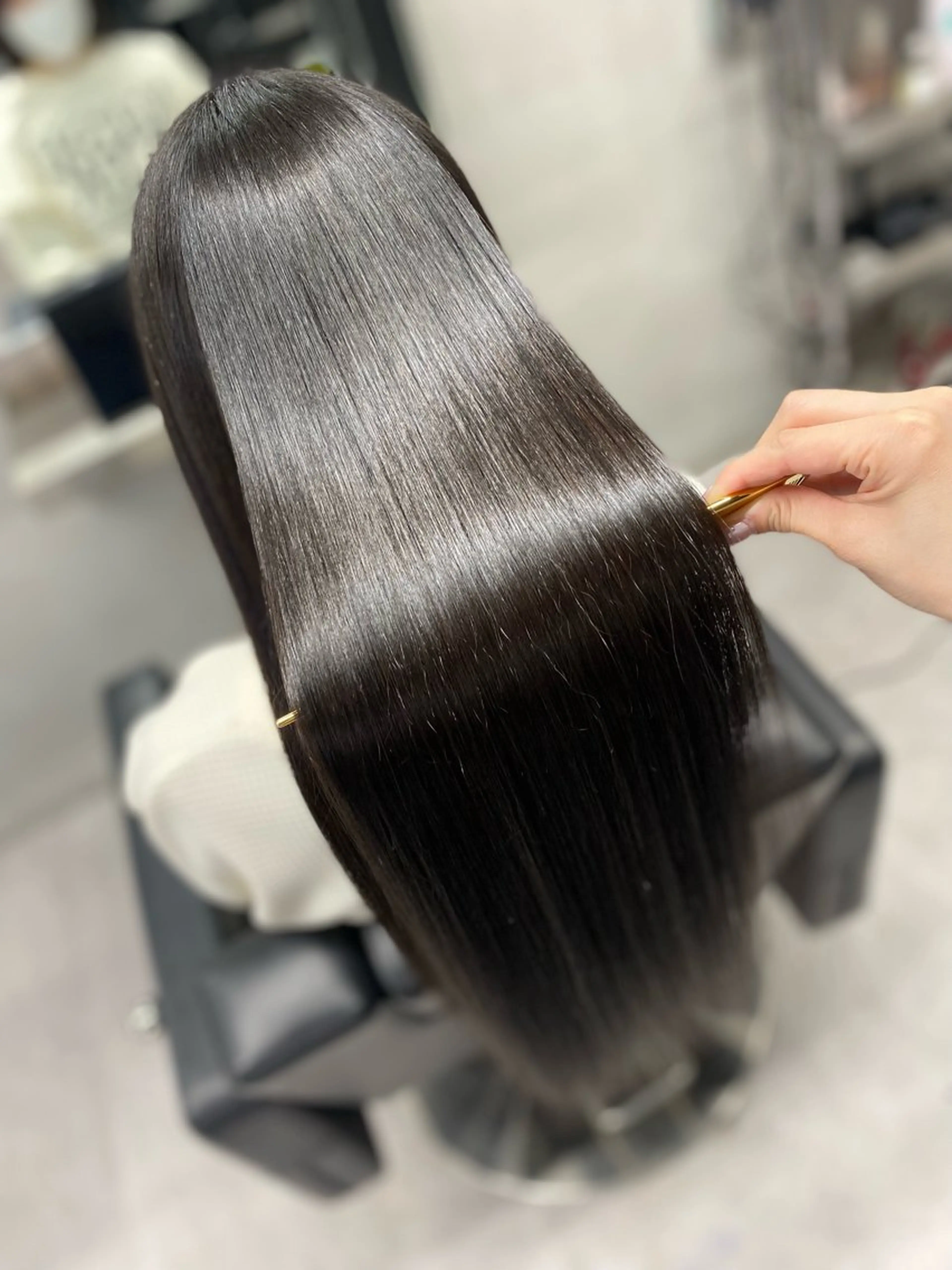 ロング カット 縮毛矯正 トリートメント 艶髪/縮毛矯正 🫧辻野海羽のヘアスタイル