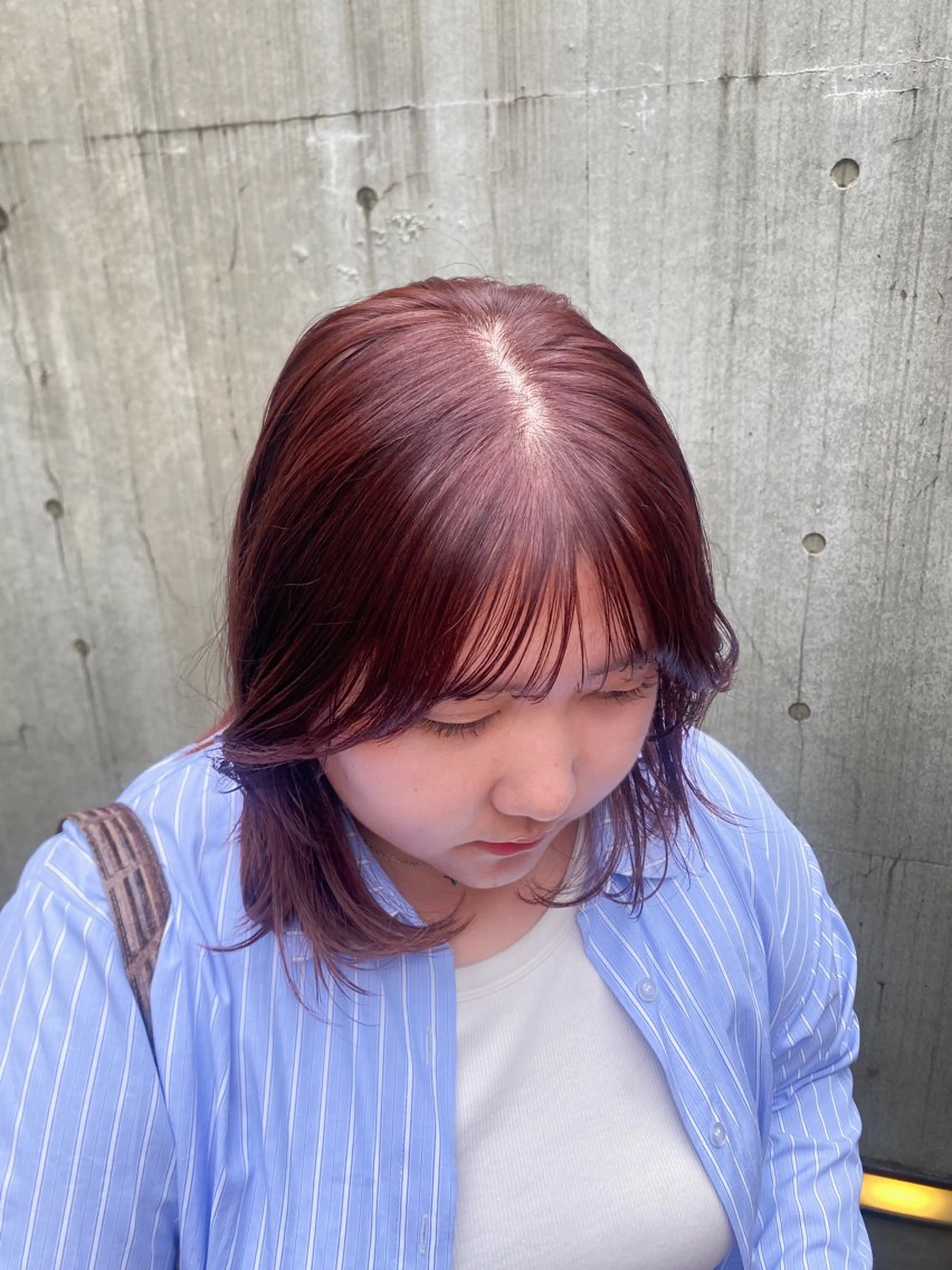 ミディアム カラー ブリーチ ブリーチなしカラー ピンクカラー 似合わせカット カット ヘアカラー トリートメント shiori/暖色/ レイヤー/似合わせのヘアスタイル