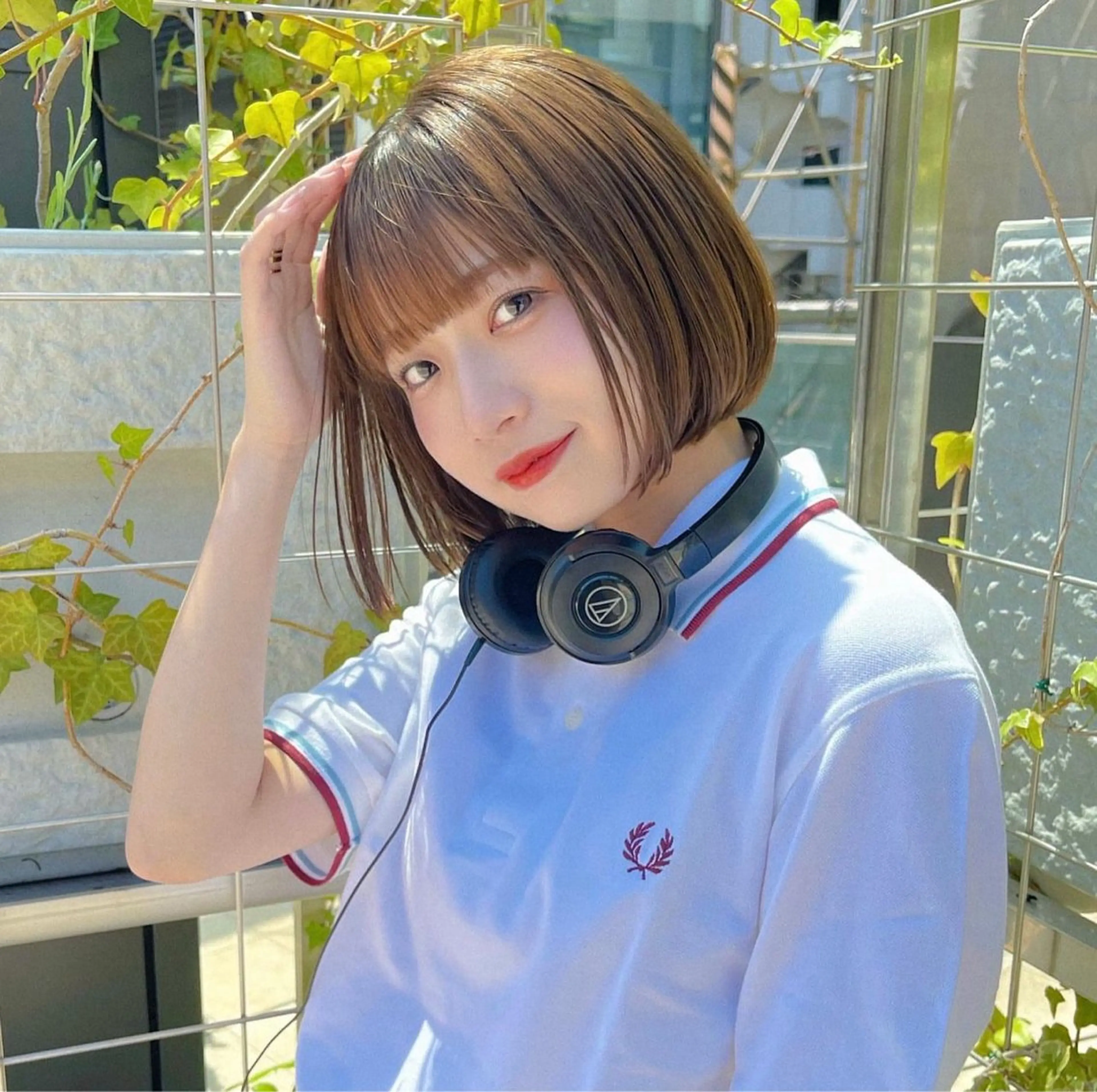 ショート カラー ボブ カット ヘアカラー ムラ修正💎 艶髪ハイトーン💎のヘアスタイル