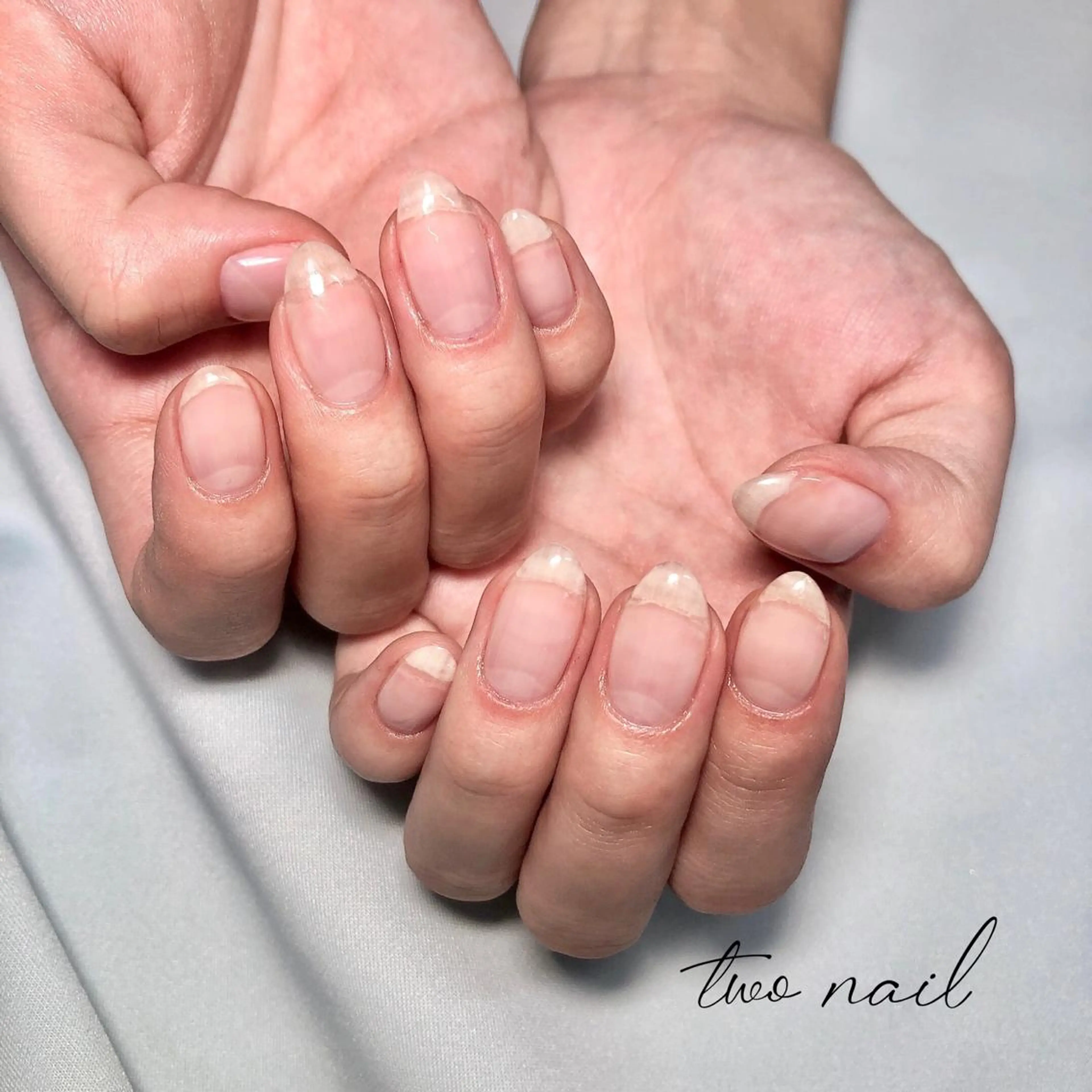 ネイル アートネイル フットネイル ハート ニュアンスネイル ホワイト ハンドネイル two nailのネイルデザイン