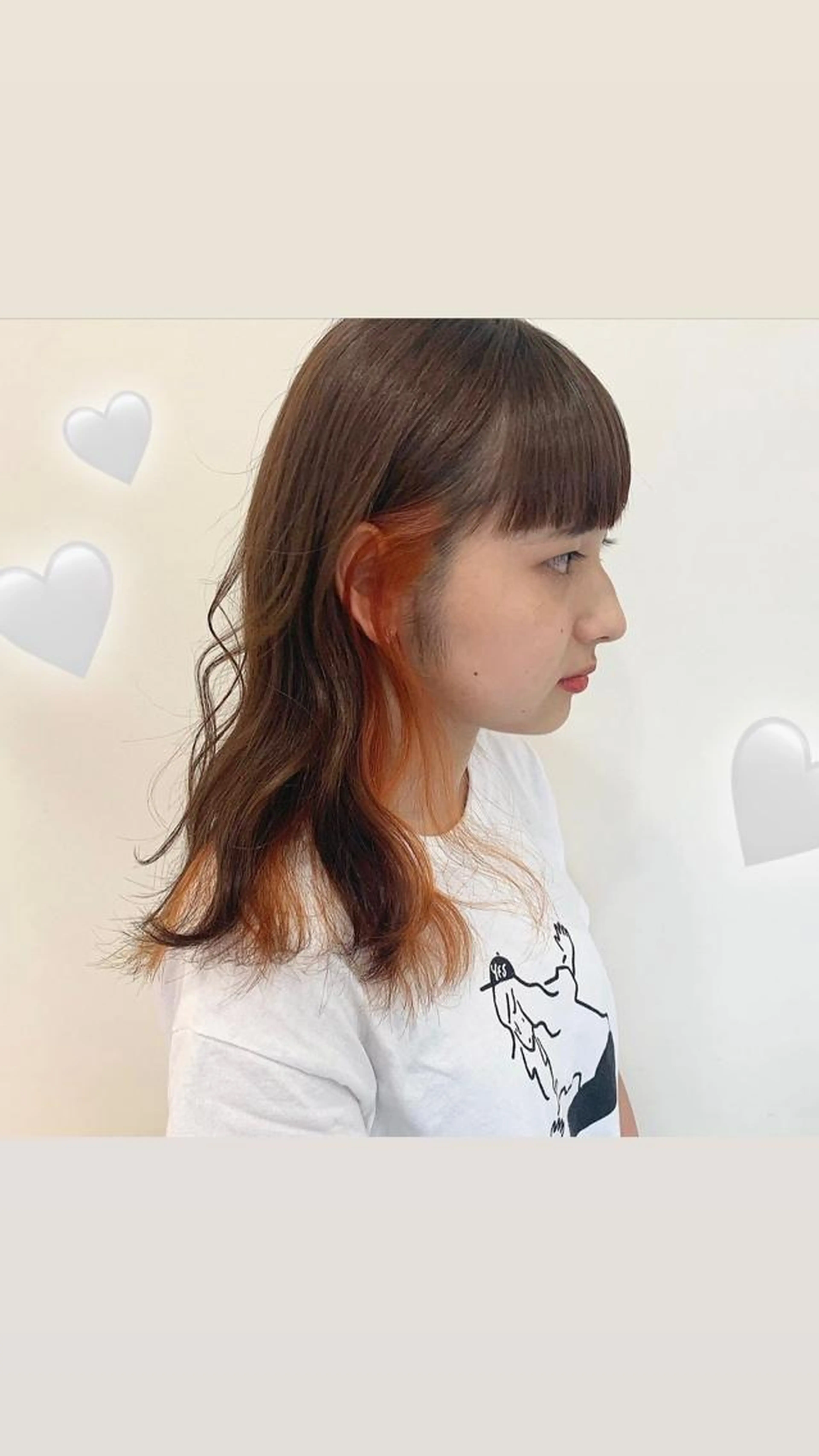 🍭インナーカラー🍭(インナー部分ブリーチ＋全体カラー)の写真