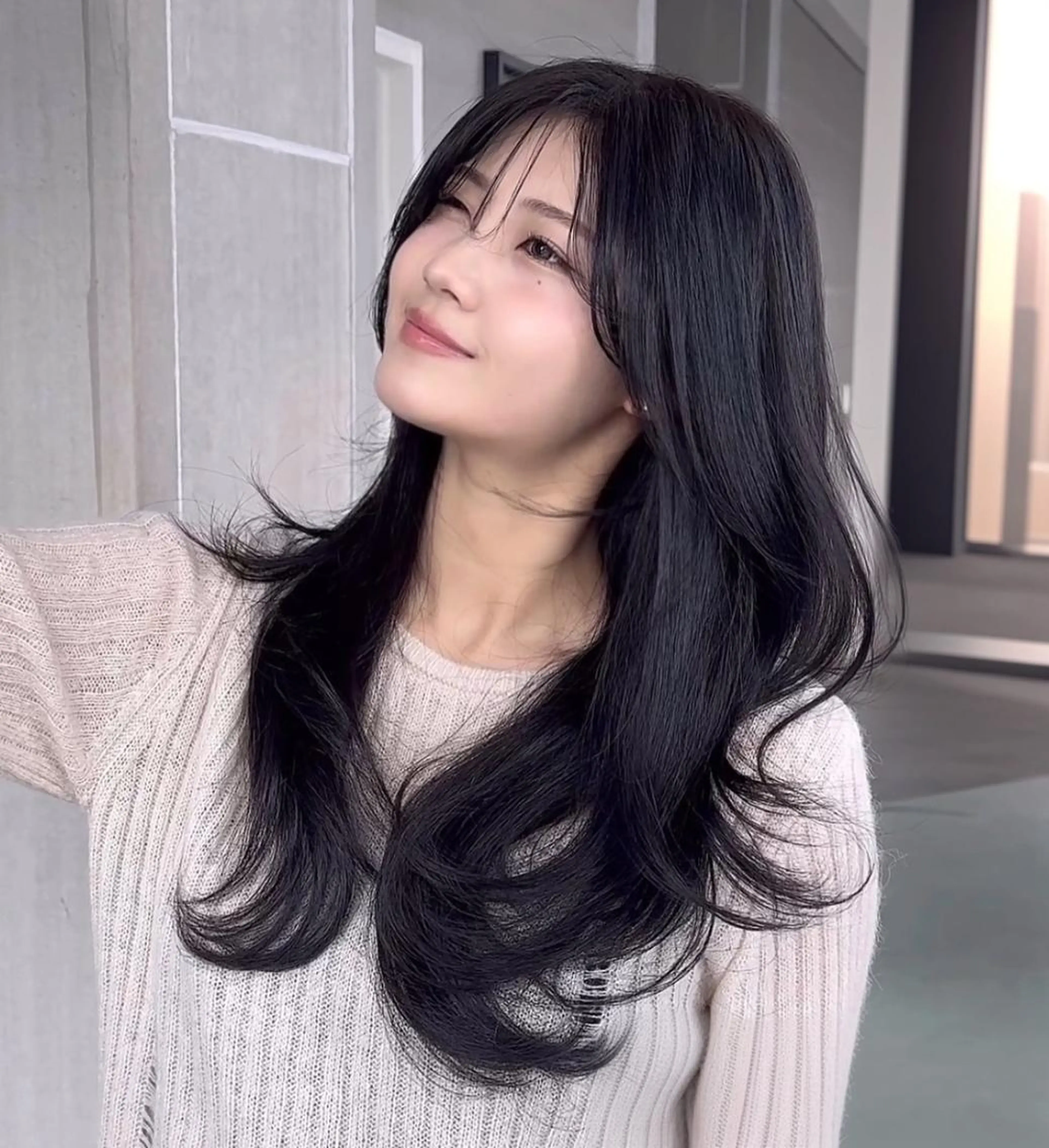 ロング カラーエクステ 大阪梅田徒歩7分のヘアスタイル