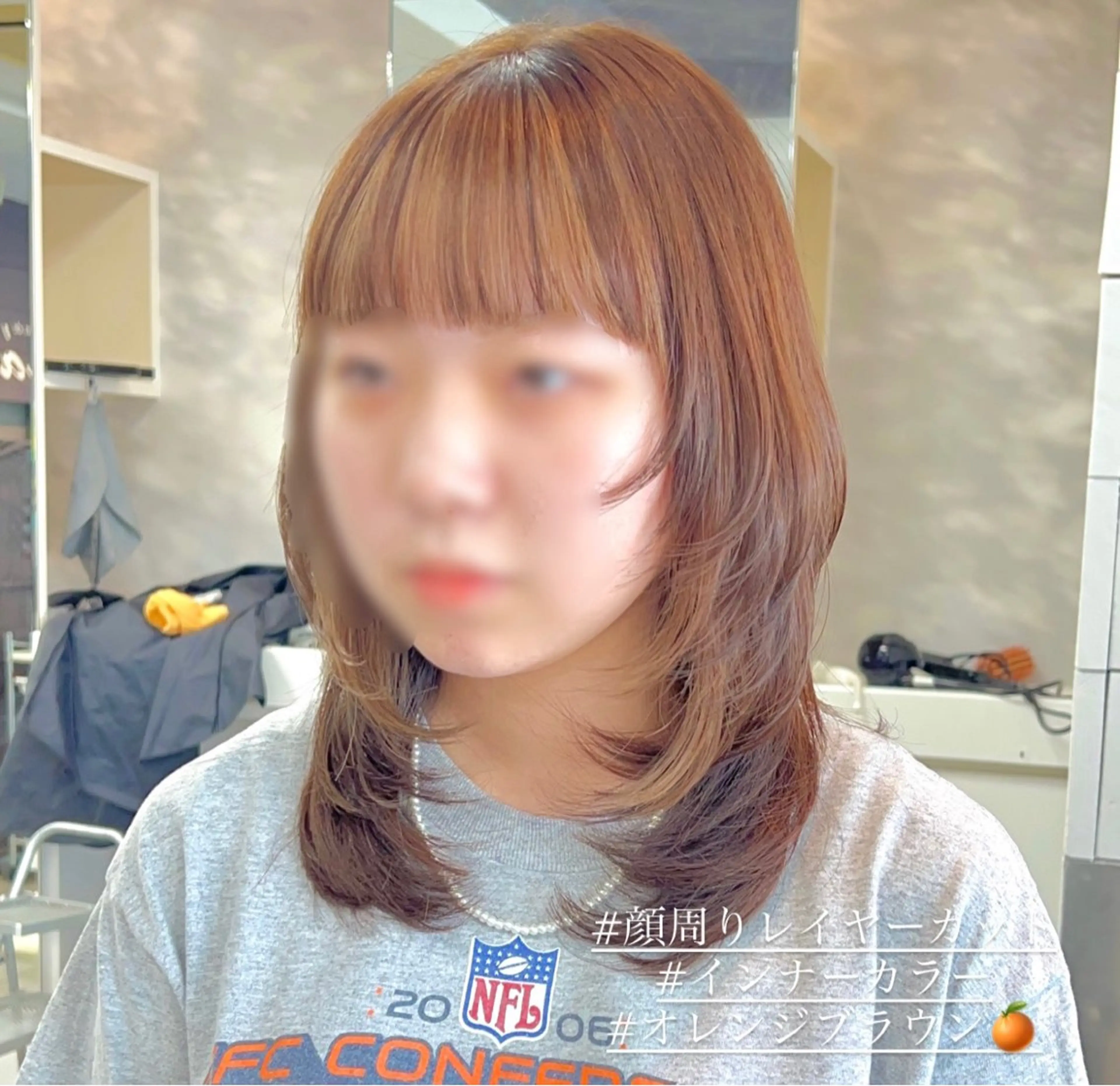 ミディアム カラー ヘアアレンジ カット ヘアカラー トリートメント インナー×縮毛矯正 ピンクカラー澤井里菜のヘアスタイル