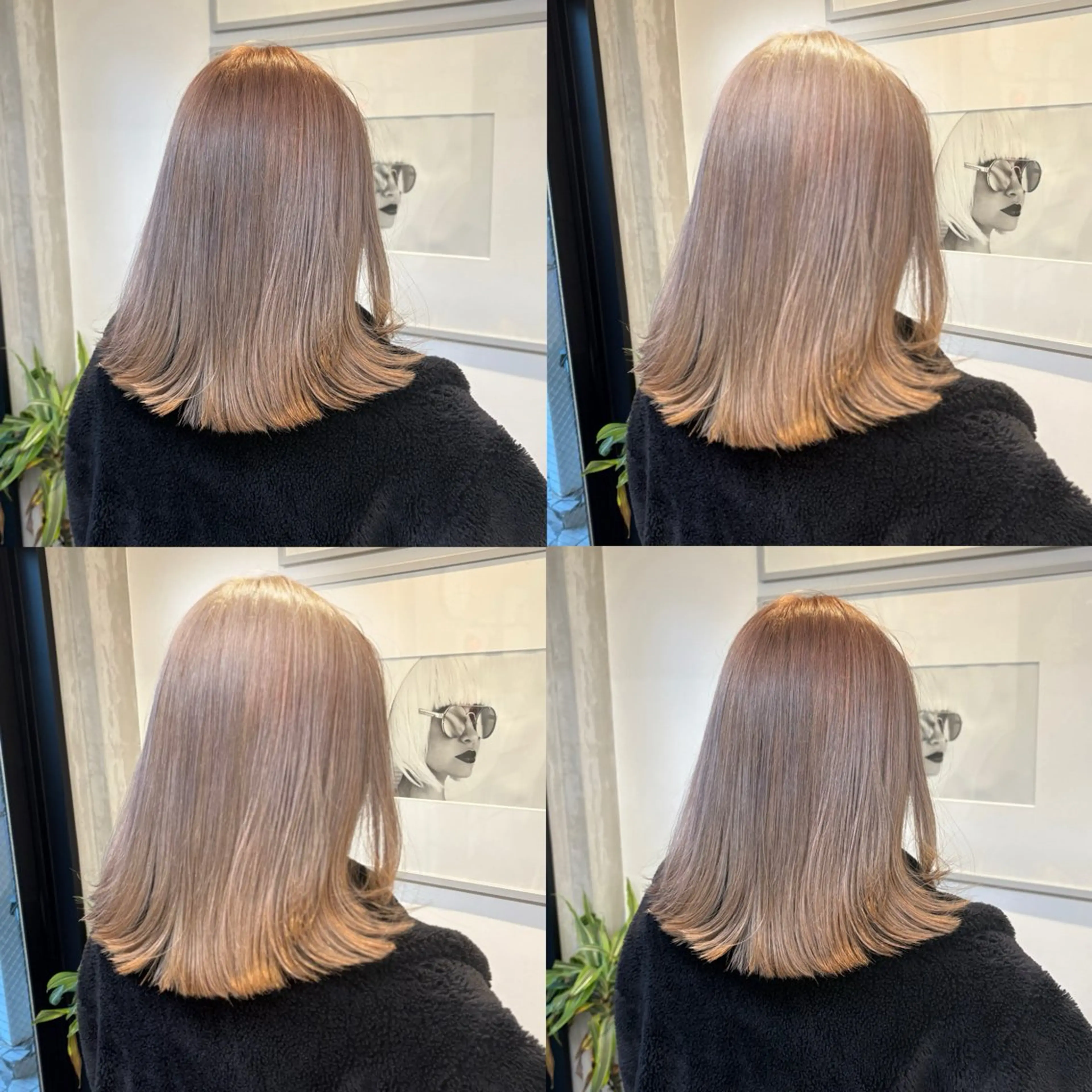 ミディアム カラー ベージュカラー ハイトーンカラー ペールベージュ ホワイトベージュ 外国人風カラー ヘアカラー トリートメント ヘッドスパ カジュアルを女っぽく 𝗮𝘆𝗮𝗰𝗼のヘアスタイル