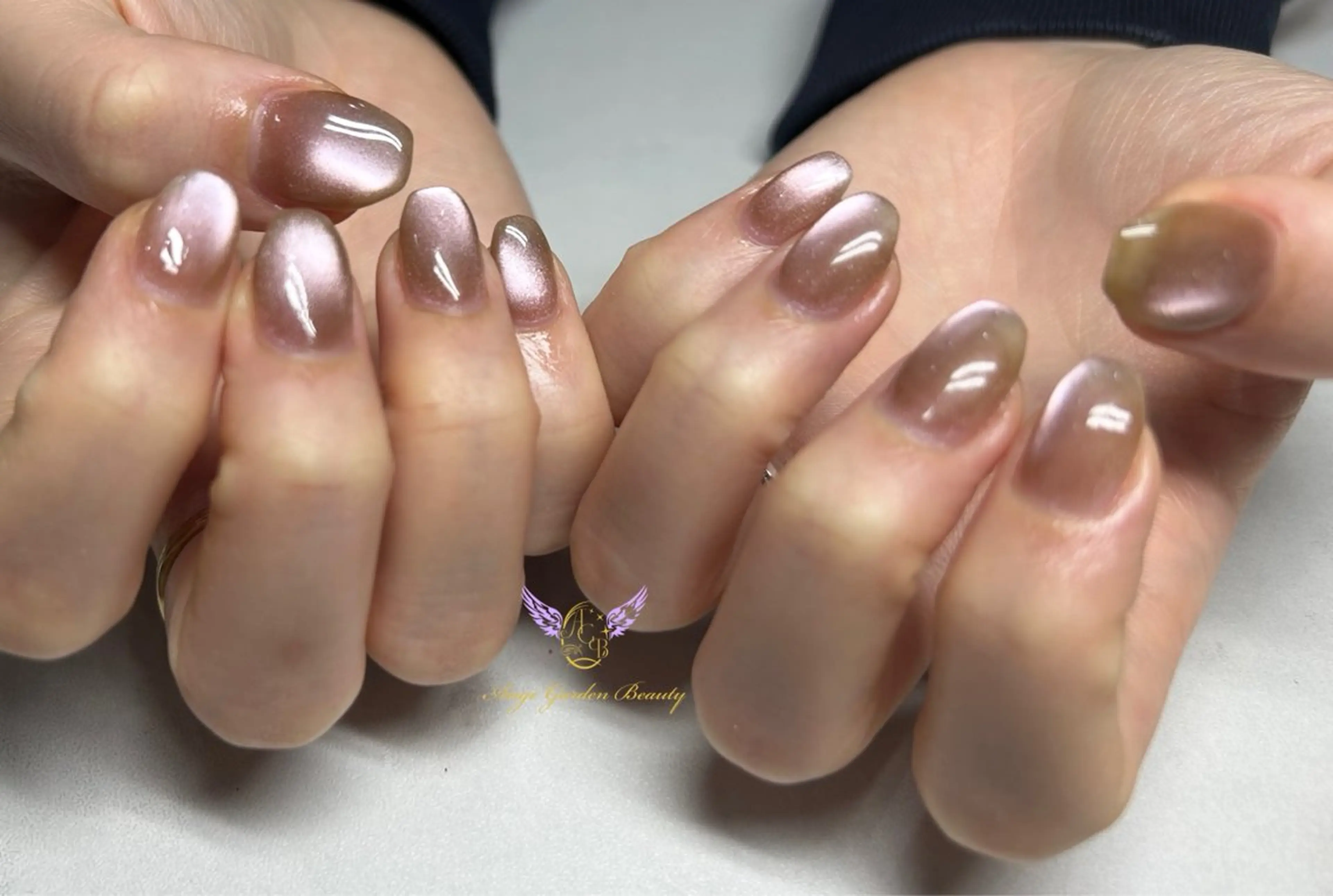 ネイル 韓国ネイル マグネットネイル ハンドネイル AngeGarden Beautymihoのネイルデザイン