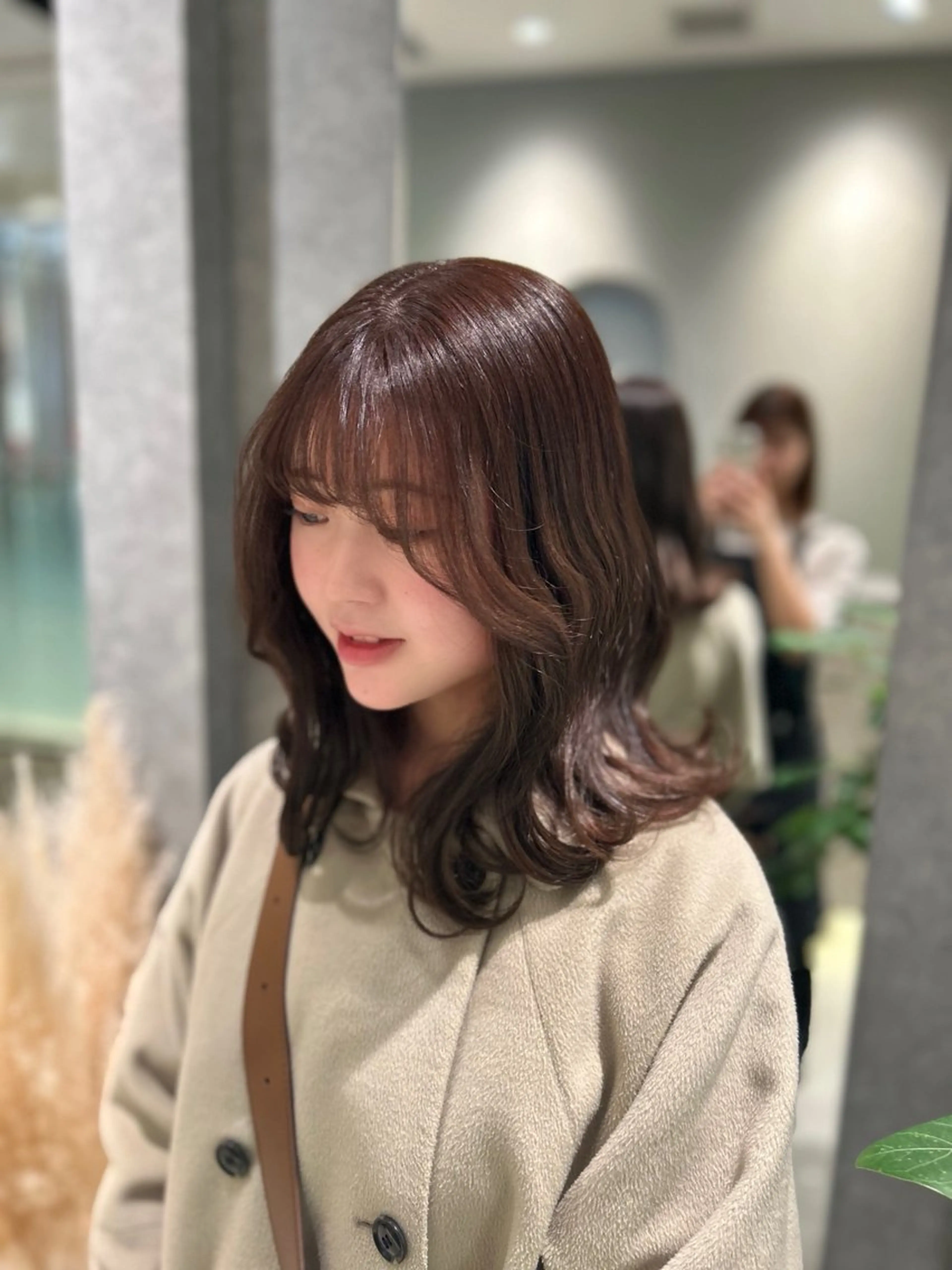 ミディアム カラー ブラウンカラー チョコレートブラウン ツヤカラー🧸💫 のりかのヘアスタイル