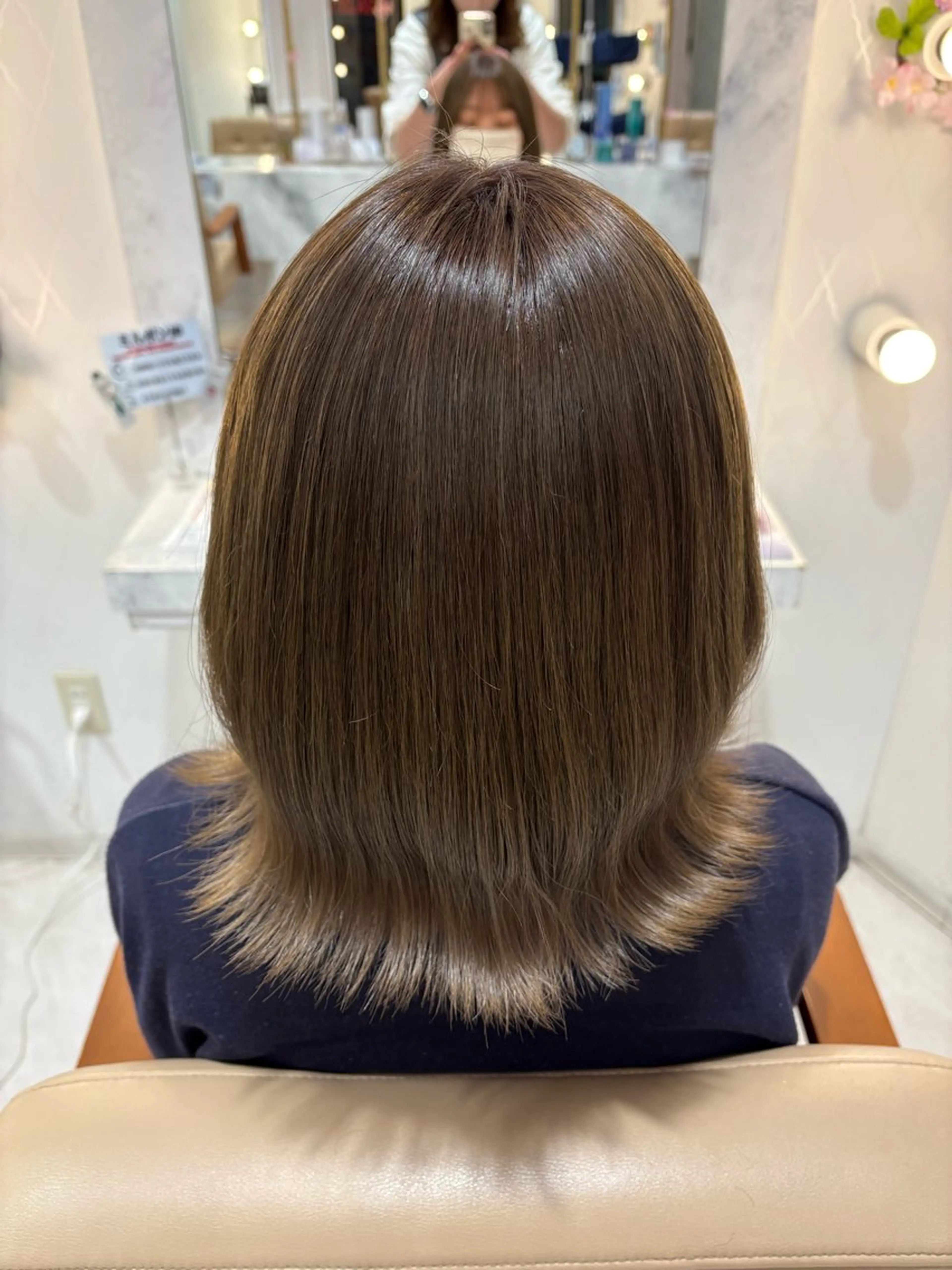 ミディアム カラー ヘアカラー 新庄 雪乃のヘアスタイル