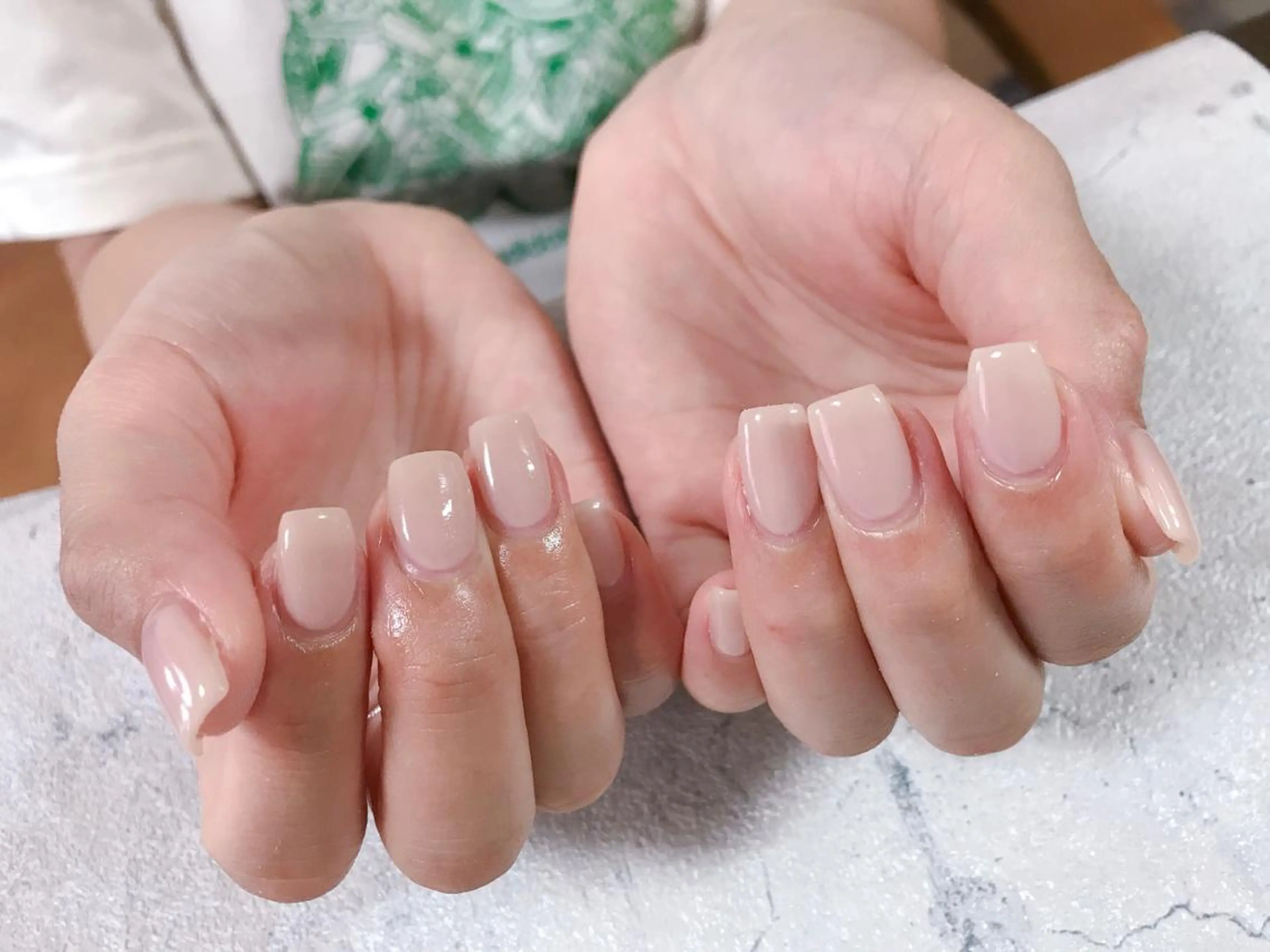 ネイル スクエアネイル ハンドネイル Mogu nail 二子玉川のネイルデザイン