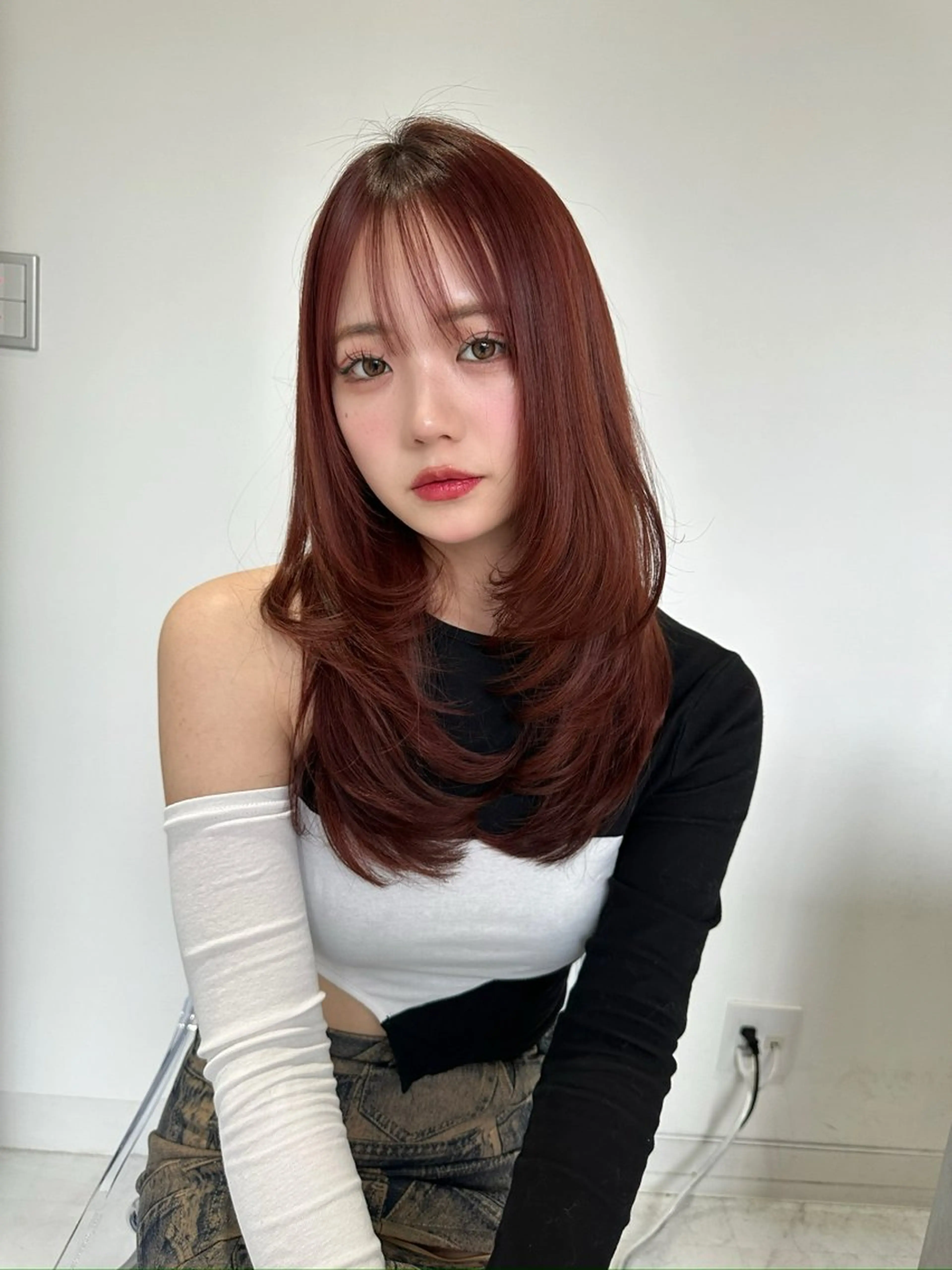 ロング 💖韓国風💖 レイヤー/LISAのヘアスタイル