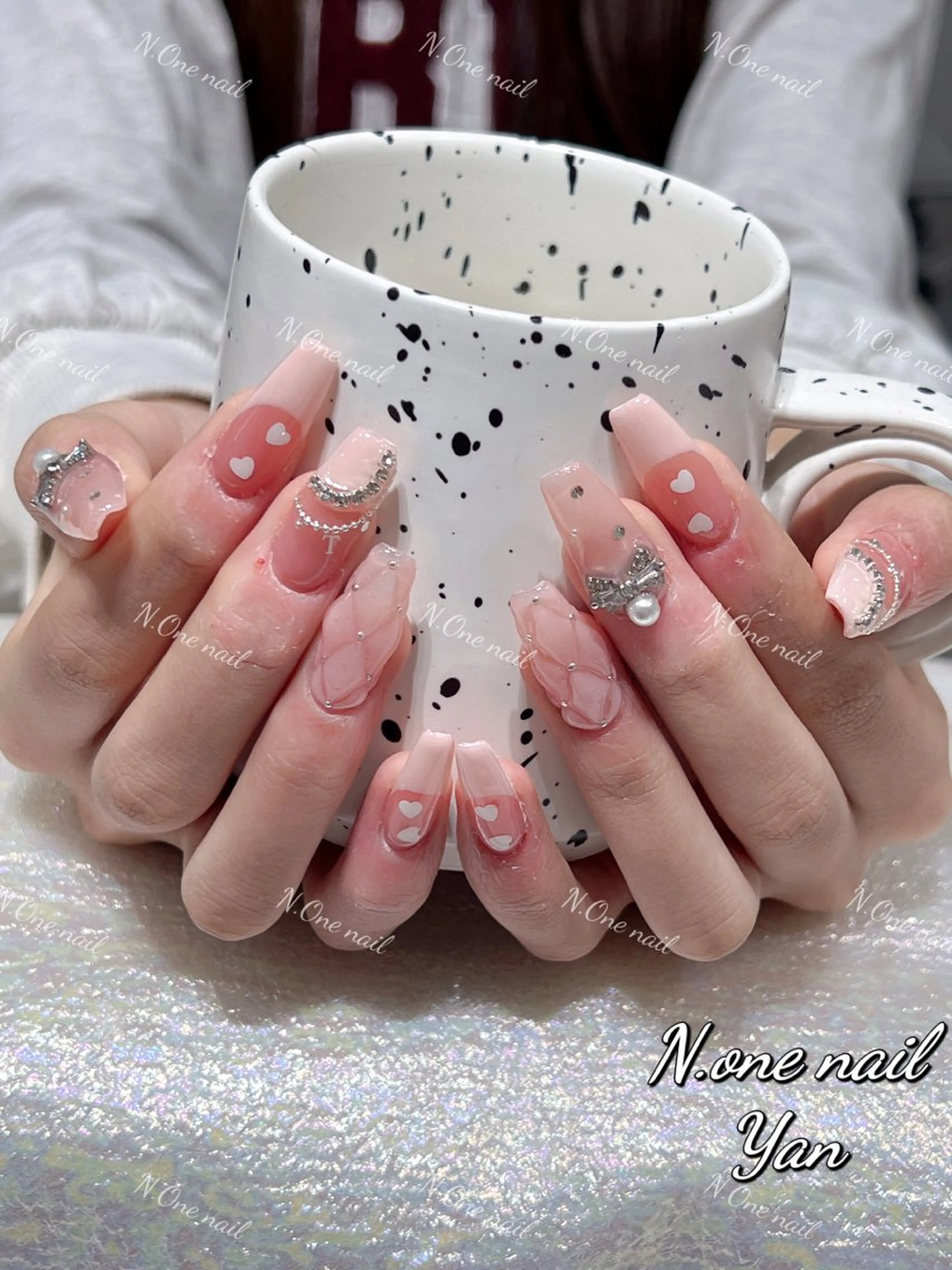 ネイル 長いだし/スカルプ/ パラシェルN.oneのネイルデザイン