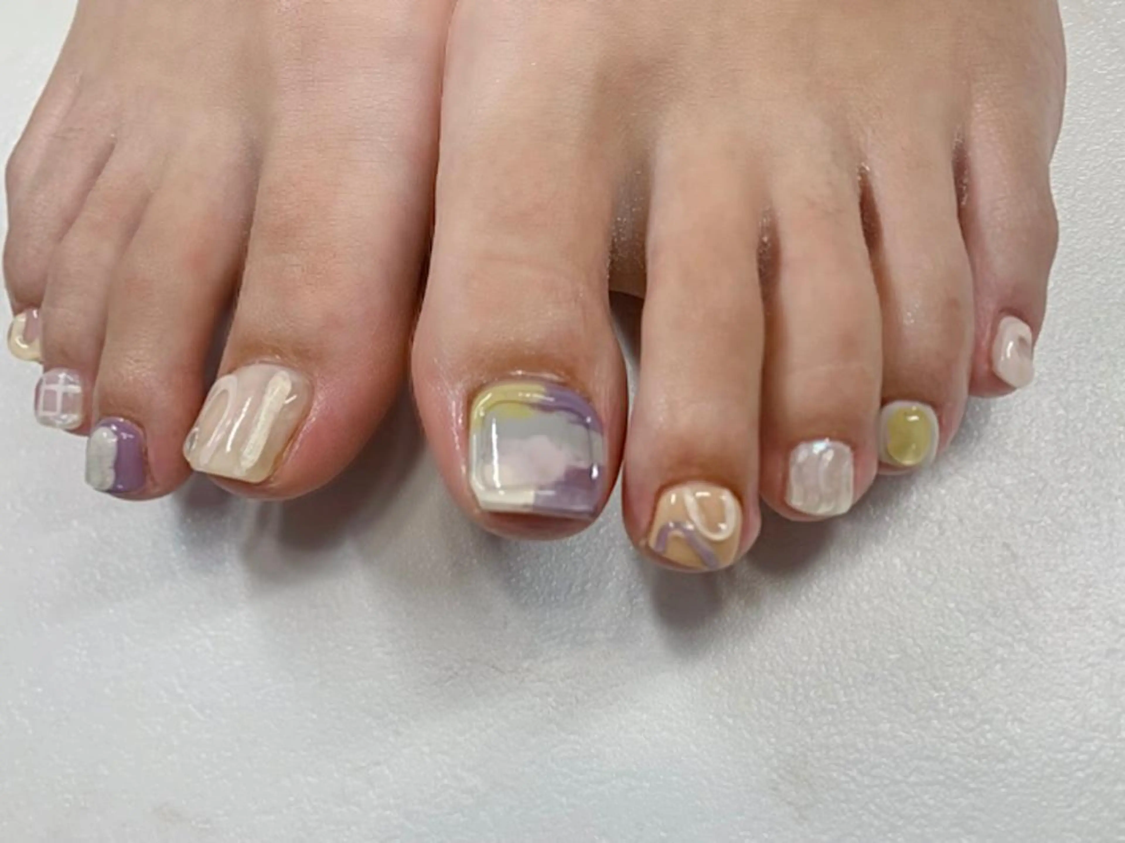 ネイル アートネイル オーロラネイル クリアネイル フットネイル フレンチネイル フットネイル アトリエ １０３のネイルデザイン