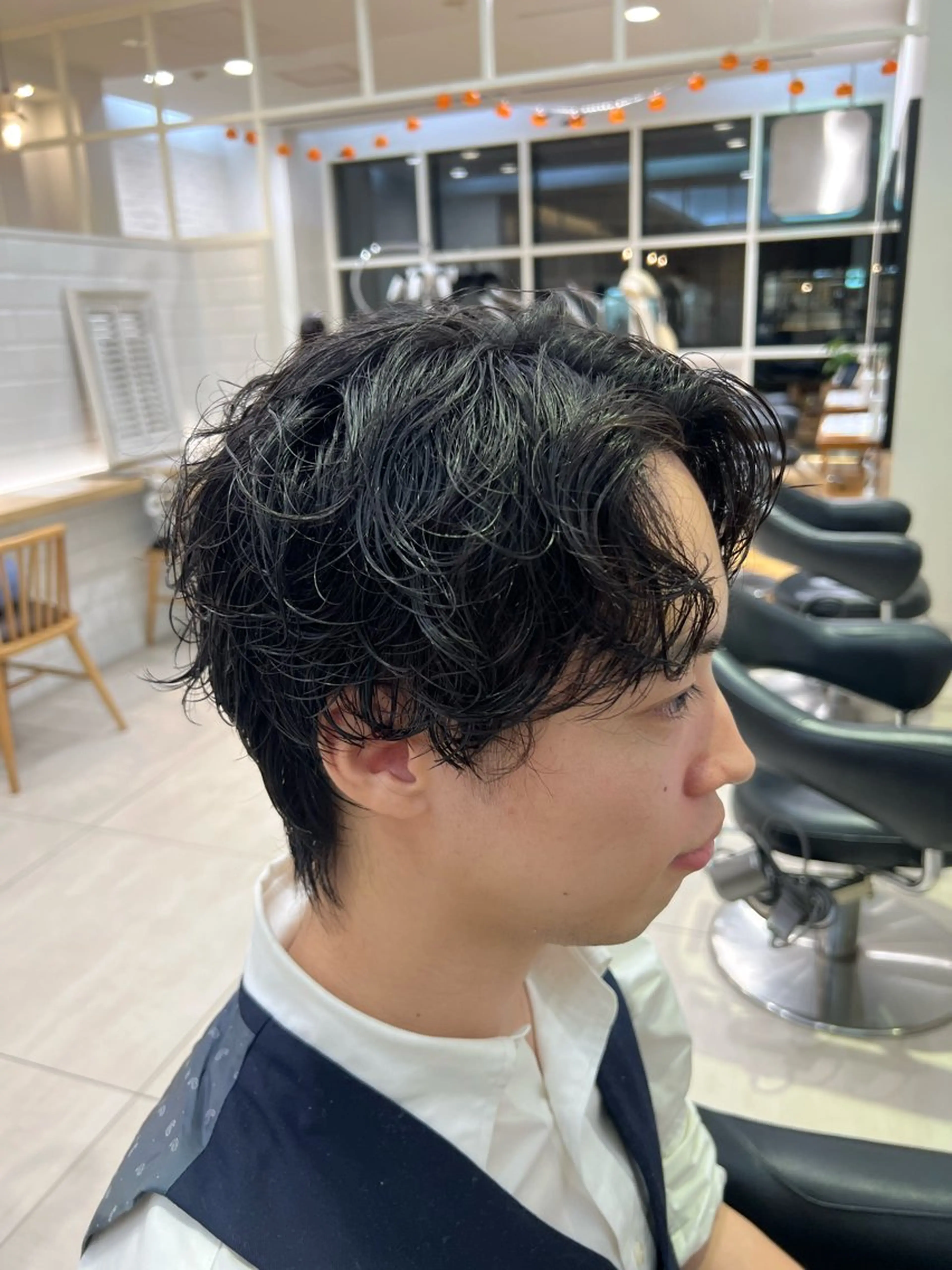 ショート パーマ メンズ カット パーマ メンズパーマ 岩成健志郎のヘアスタイル