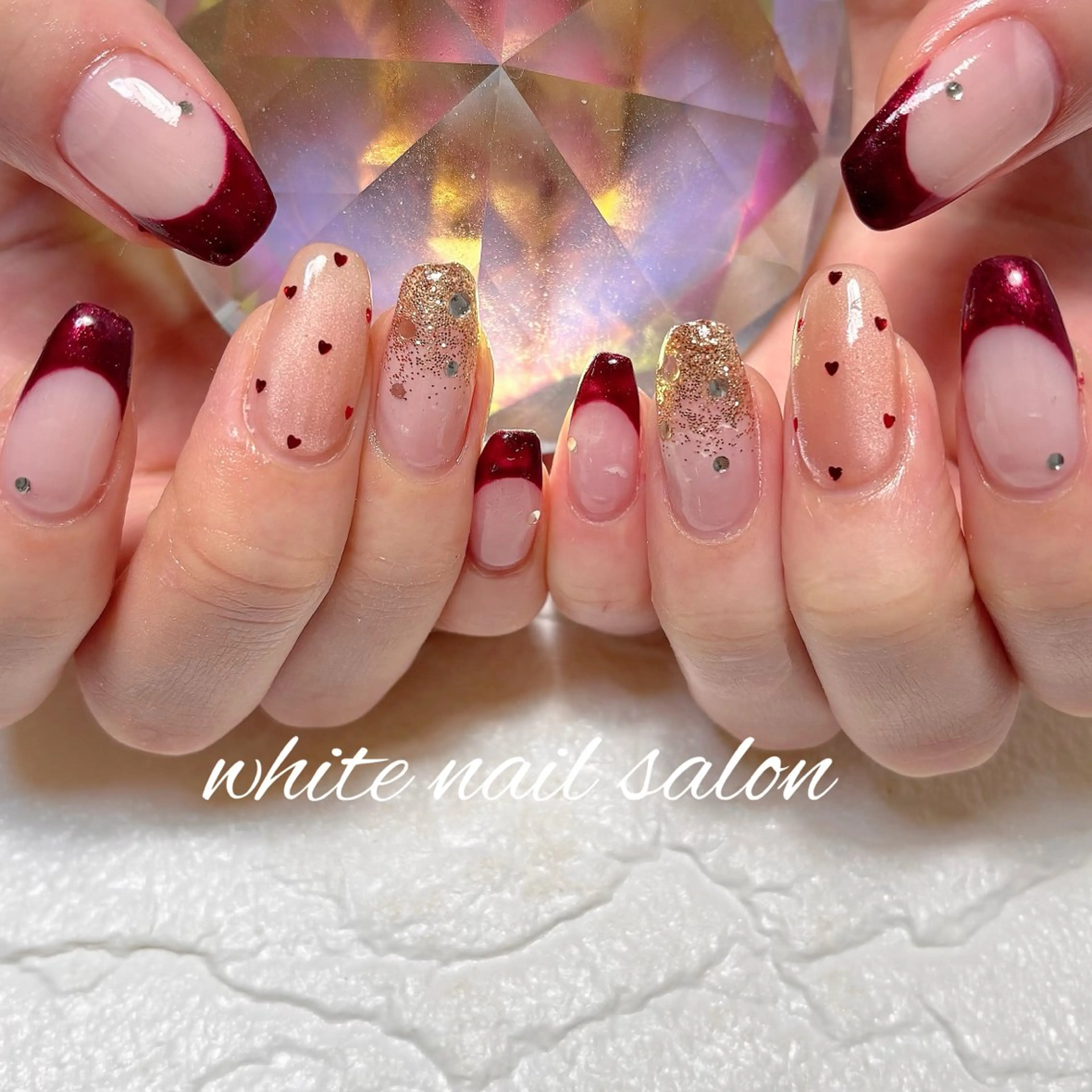 ネイル フットネイル ラメ(グリッター) ハンドネイル white nail salonのネイルデザイン