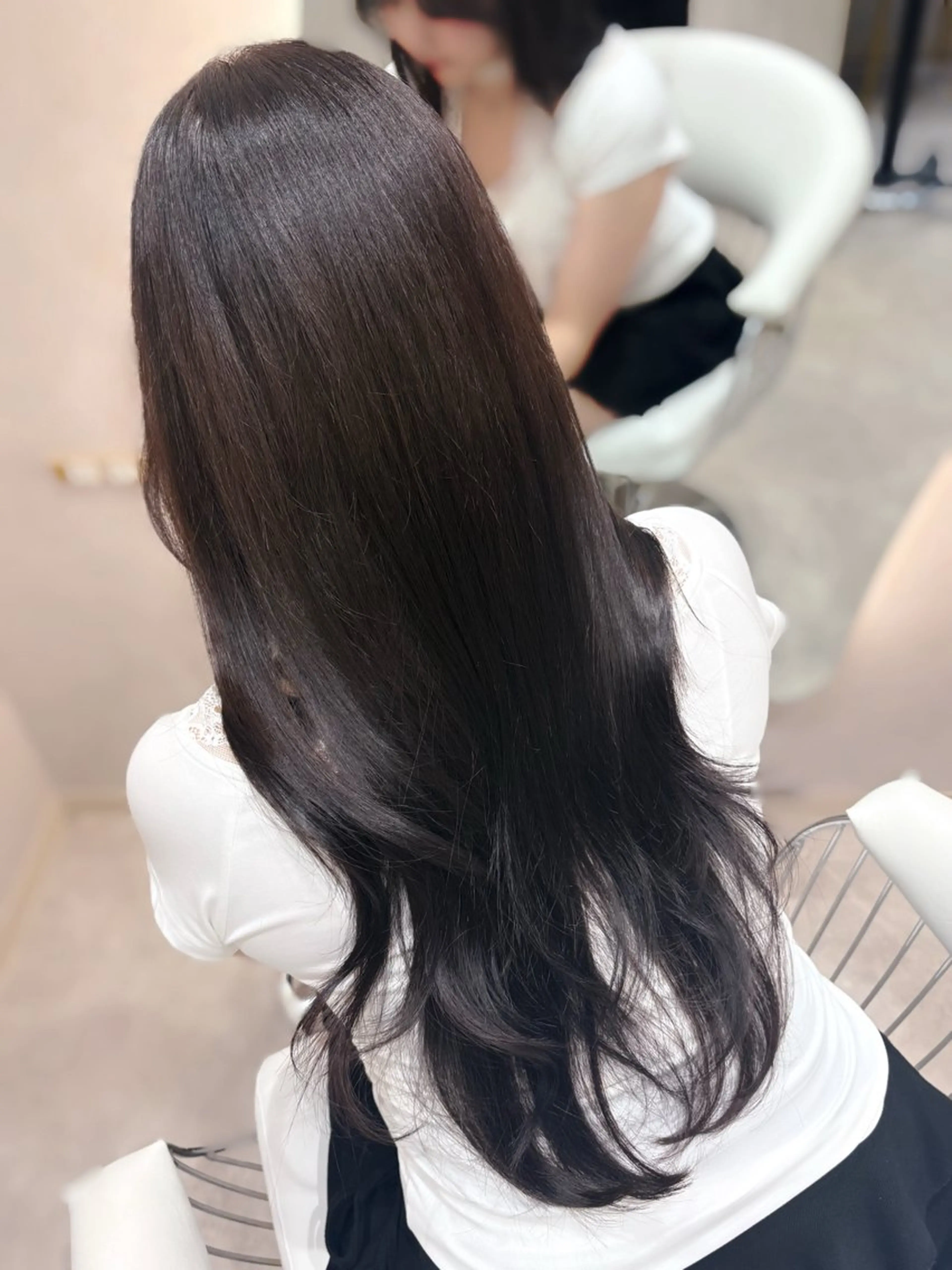 ロング カット ヘアカラー トリートメント 上品♡韓国レイヤー ‎🤍のの‎🤍のヘアスタイル