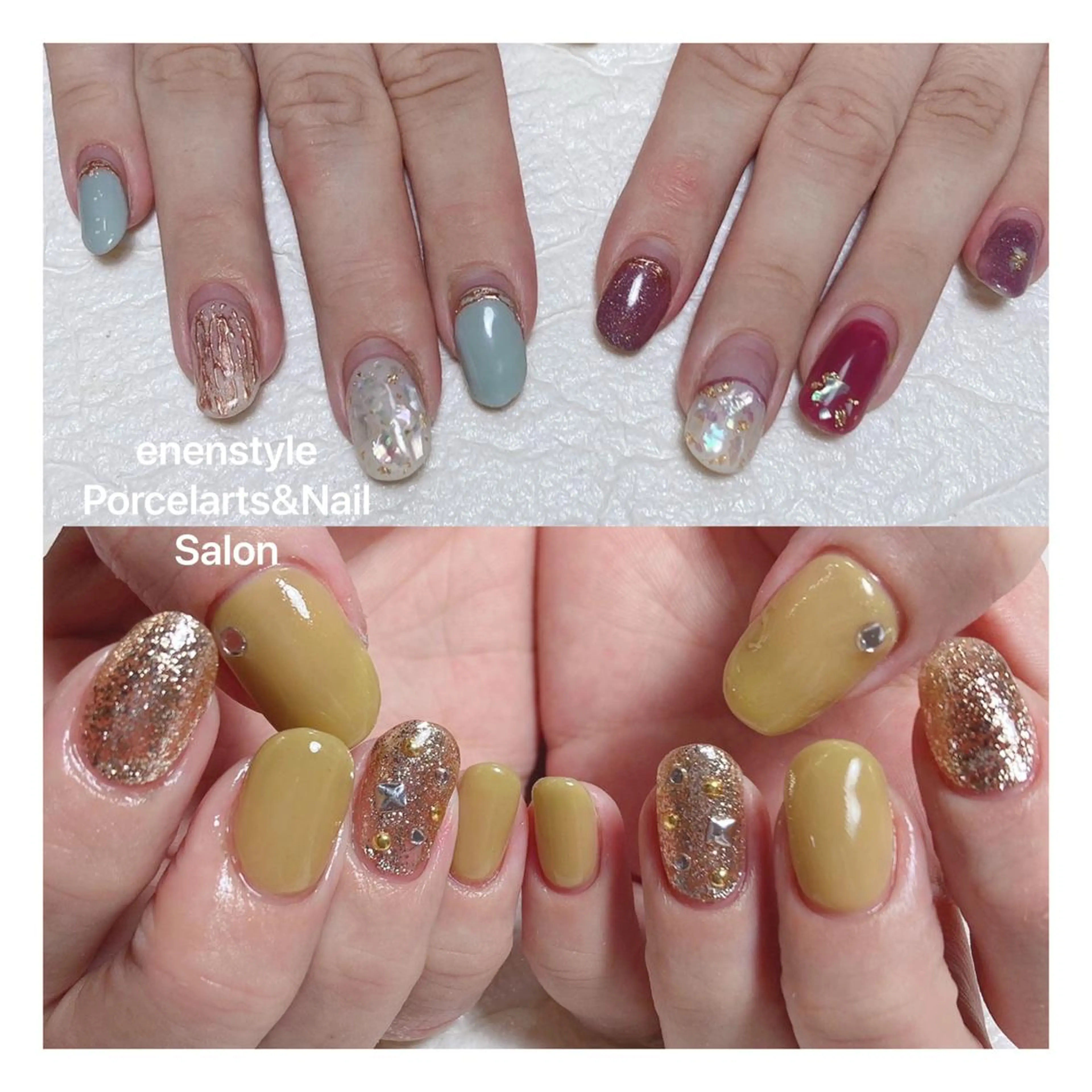 ミディアム ネイル ハンドネイル 👑enen style👑のネイルデザイン