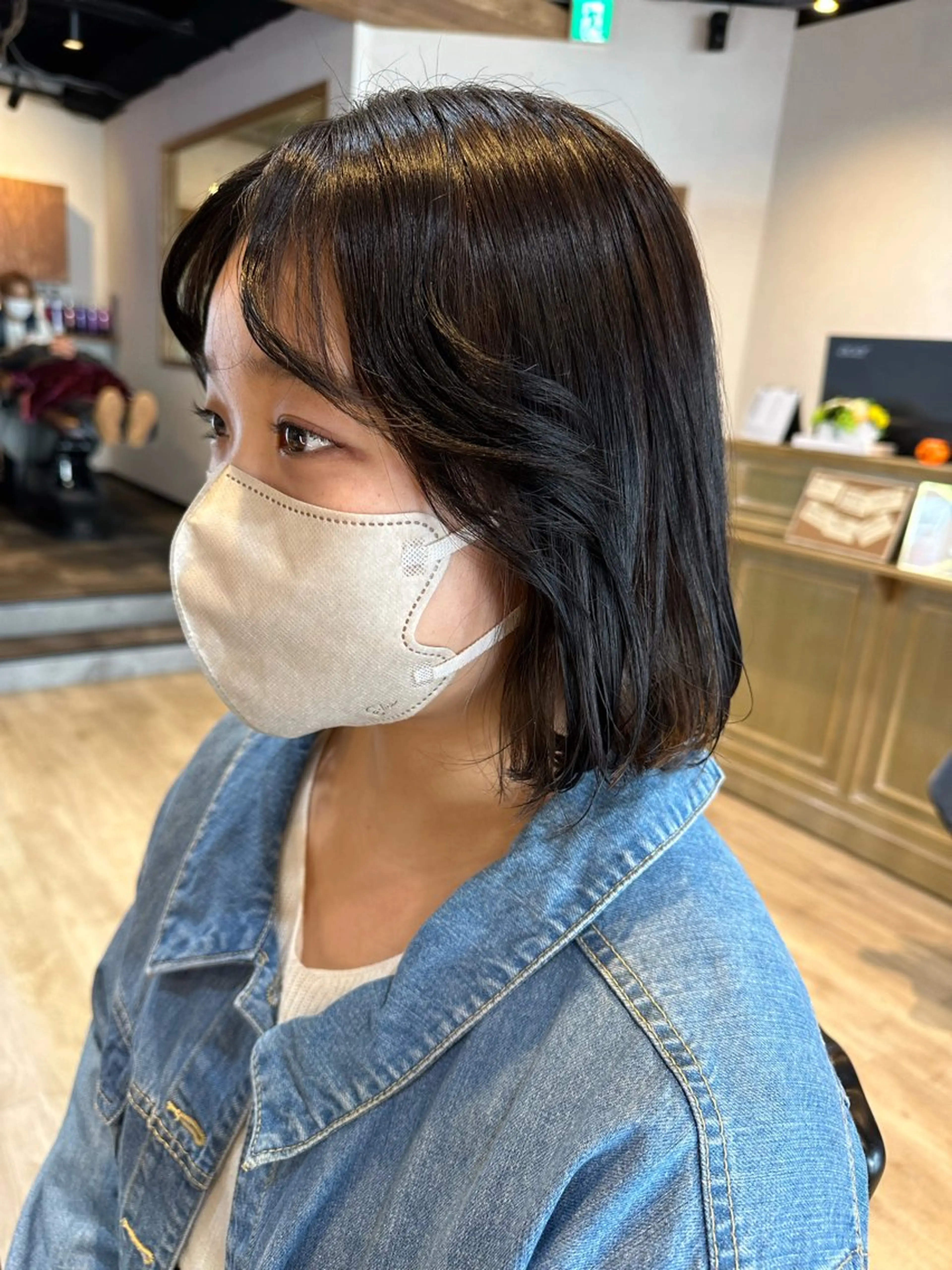 ミディアム カラー カット ヘアカラー トリートメント 髪質改善&ストレート ‪✂︎‬鈴木青樹のヘアスタイル