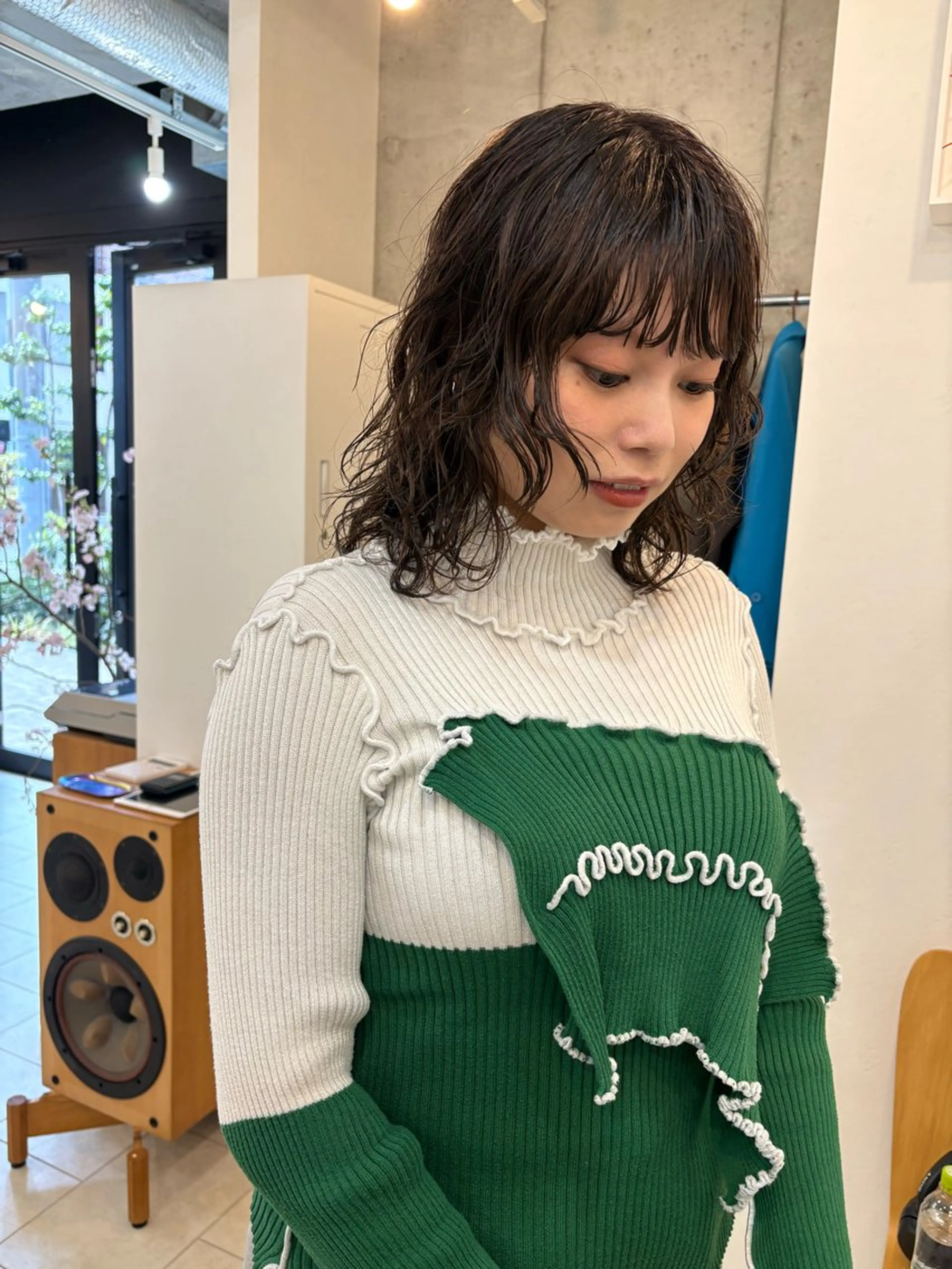 ミディアム カラー パーマ カット ヘアカラー パーマ NOUN所属・eri kinjoのヘアスタイル