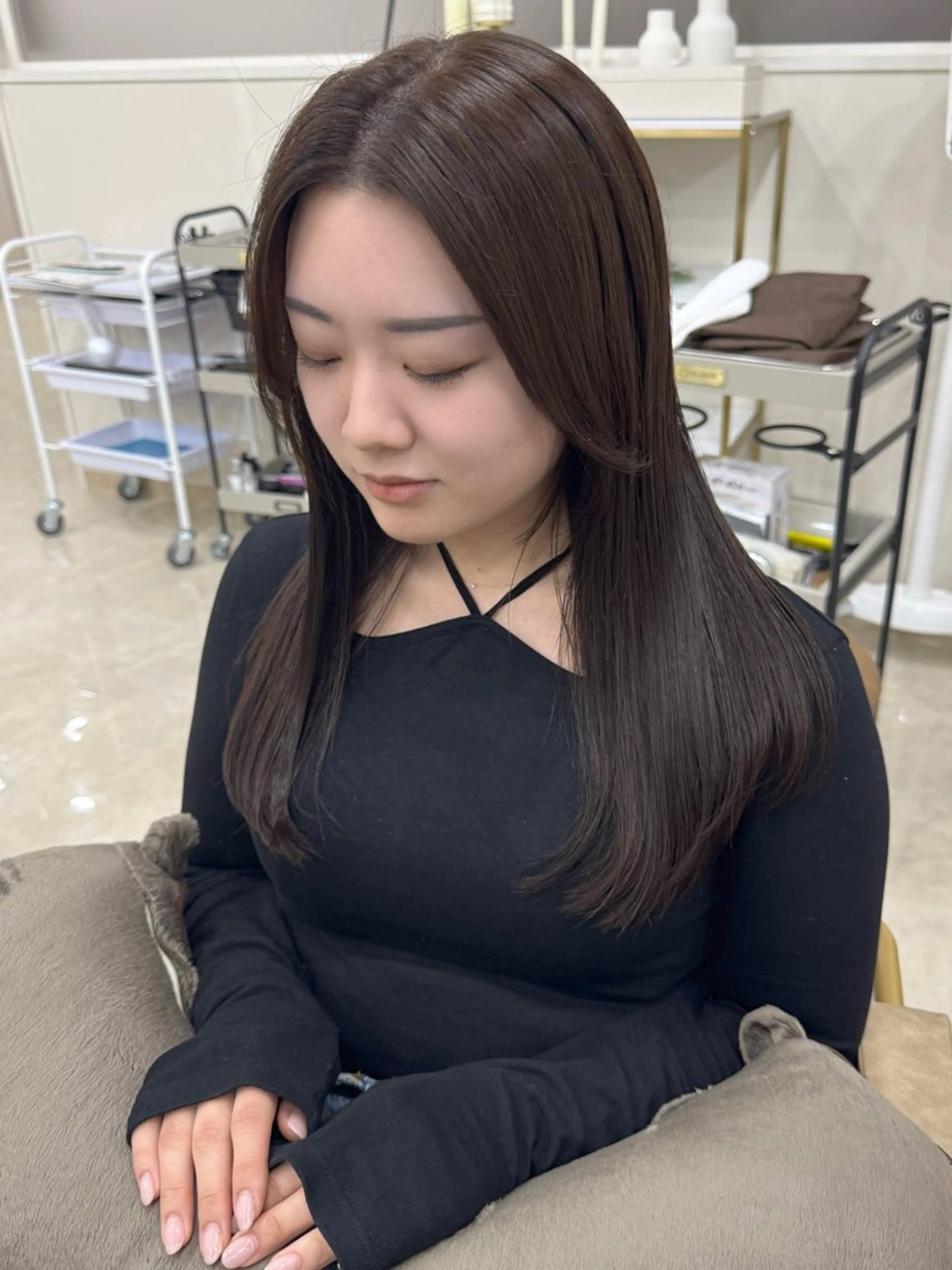 ミディアム カラー hair salon Ranun髪質改善のヘアスタイル