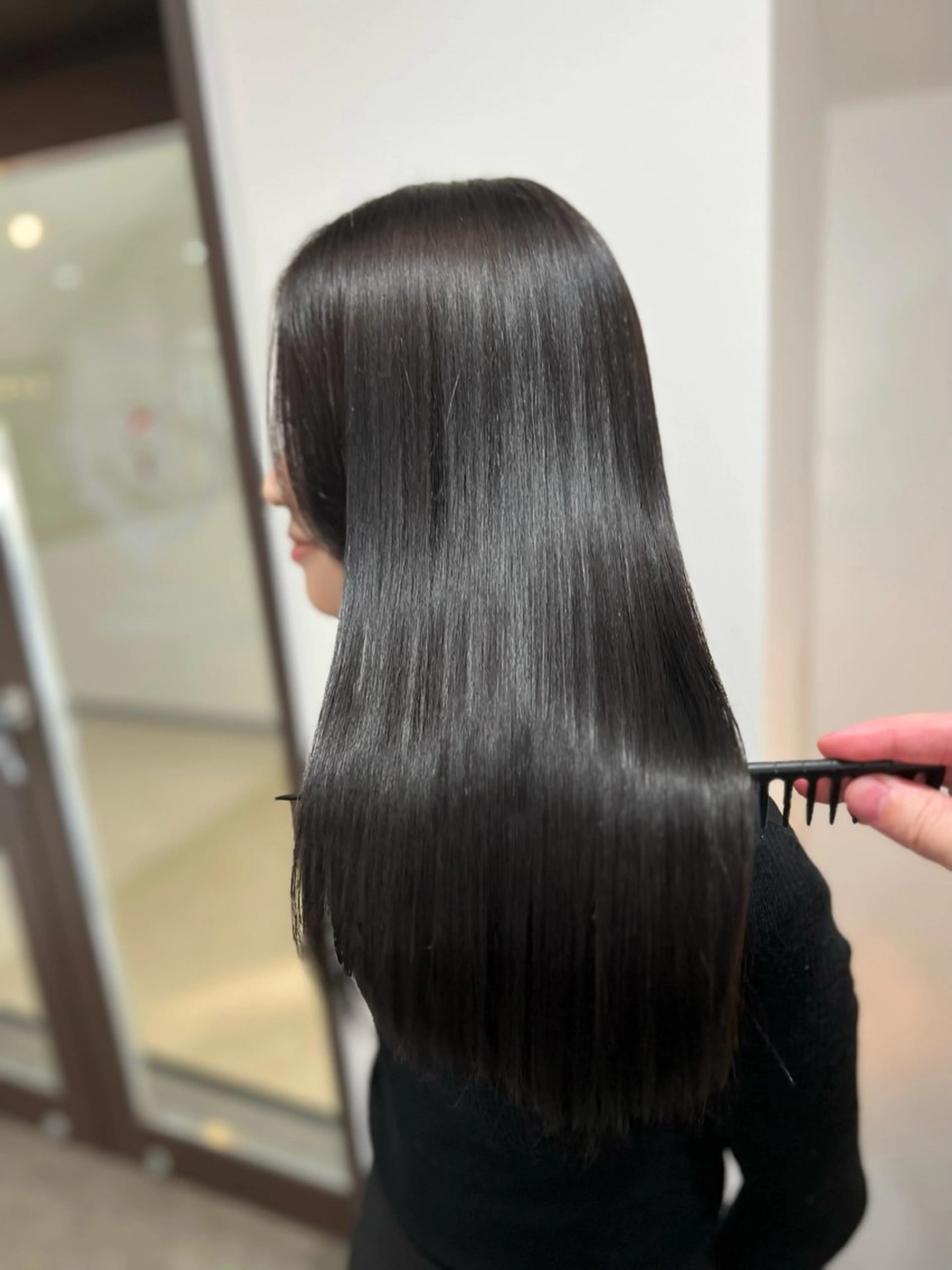 ロング カット 縮毛矯正 トリートメント 艶髪/髪質改善 【熊野隼人】のヘアスタイル