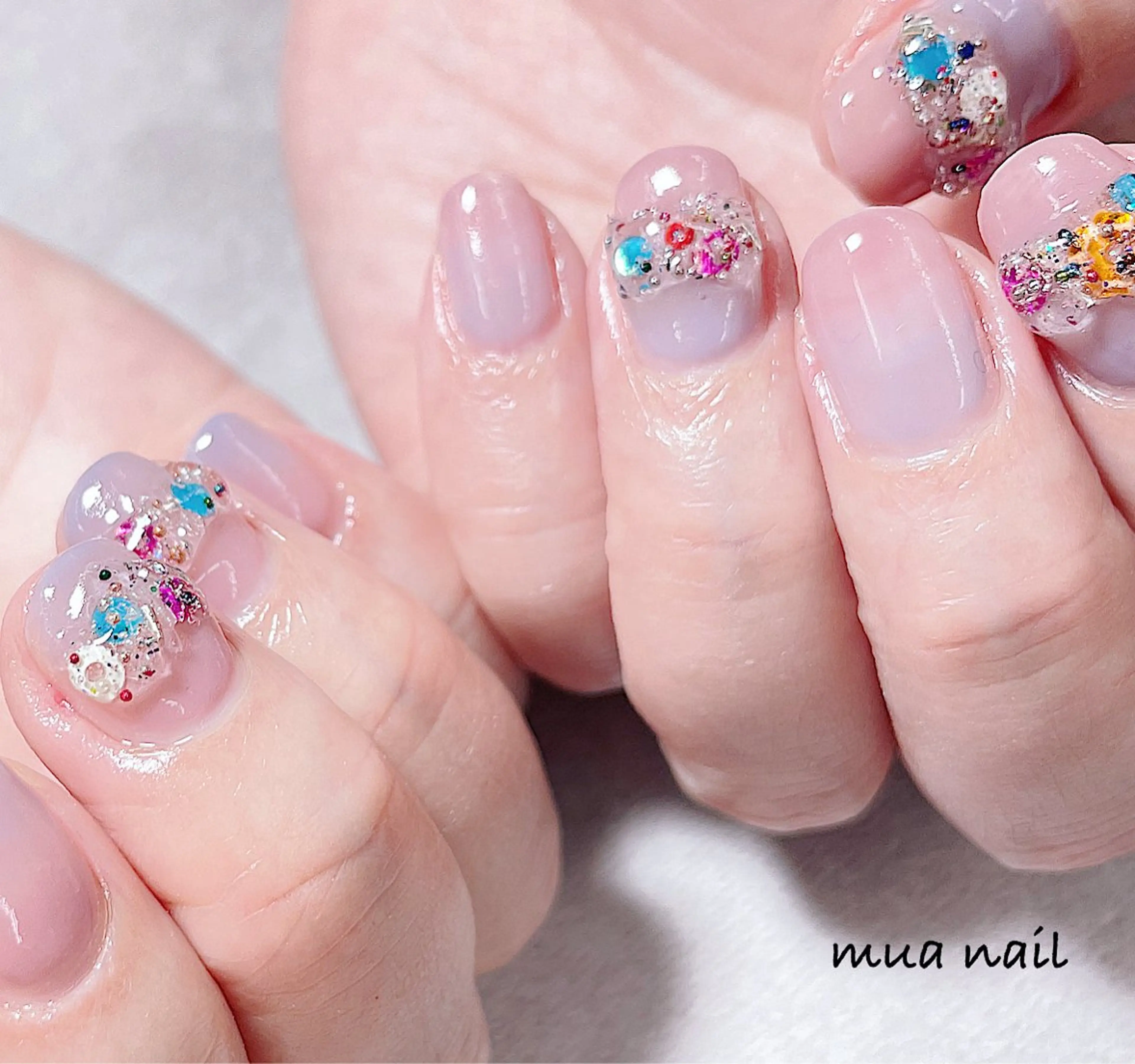 ネイル キラキラネイル ぷっくりネイル ハンドネイル mua nail mikiのネイルデザイン