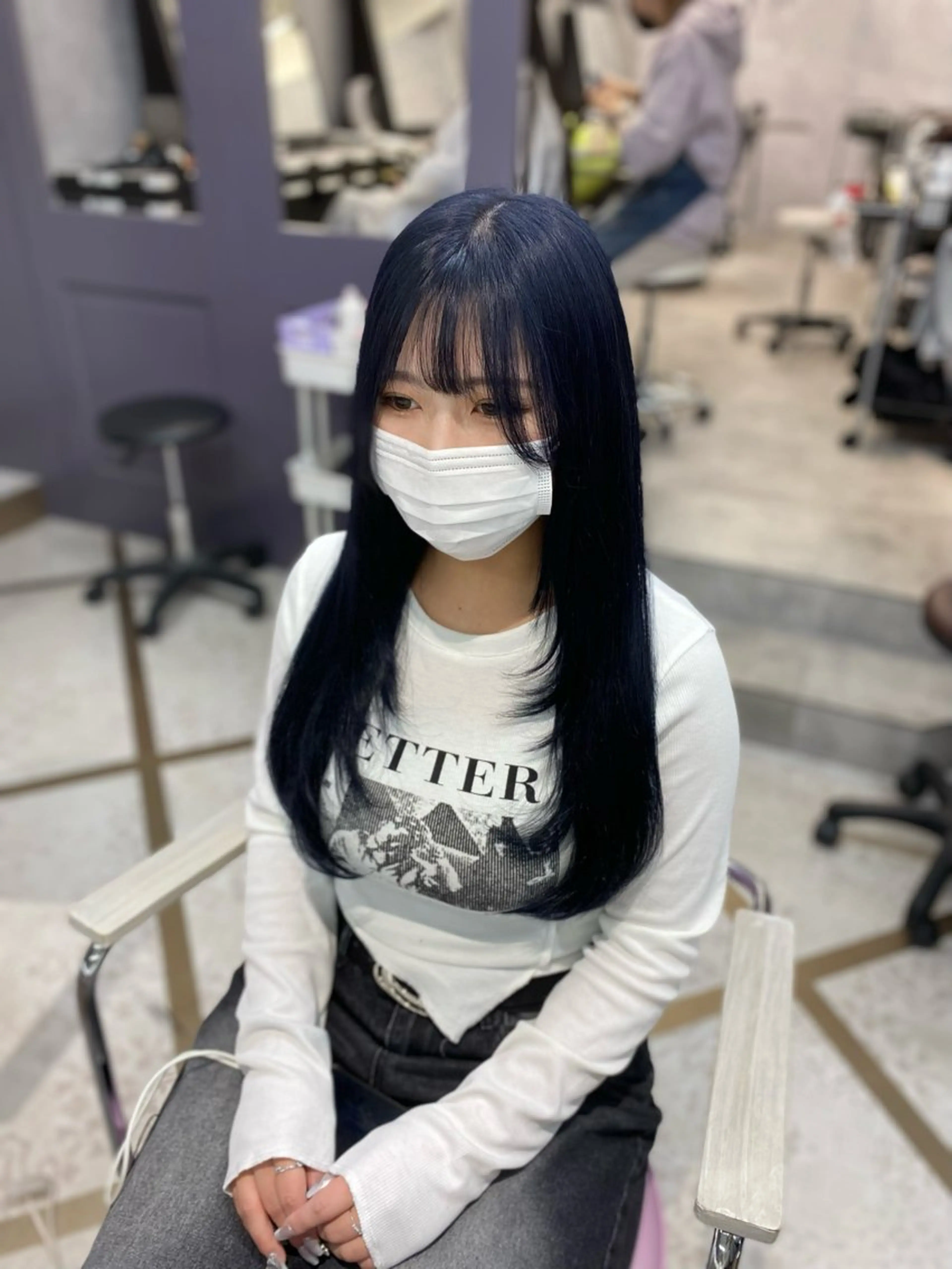 セミロング 韓国風モテヘア 🇰🇷aki♡のヘアスタイル