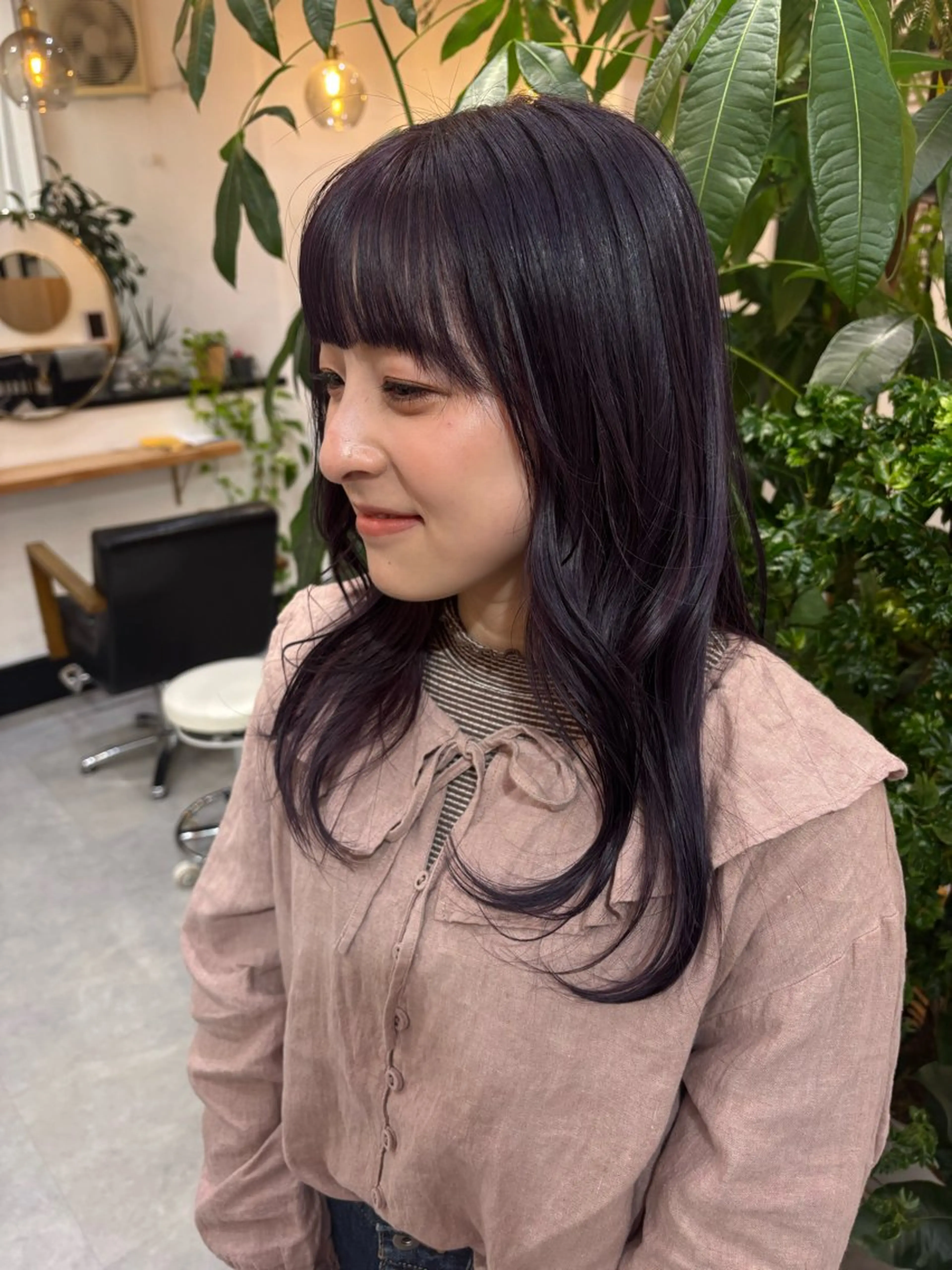 ロング カラー ブリーチ ディープラベンダー ラベンダーカラー カット ヘアカラー トリートメント ヘッドスパ CARICIA🌱 masaeのヘアスタイル