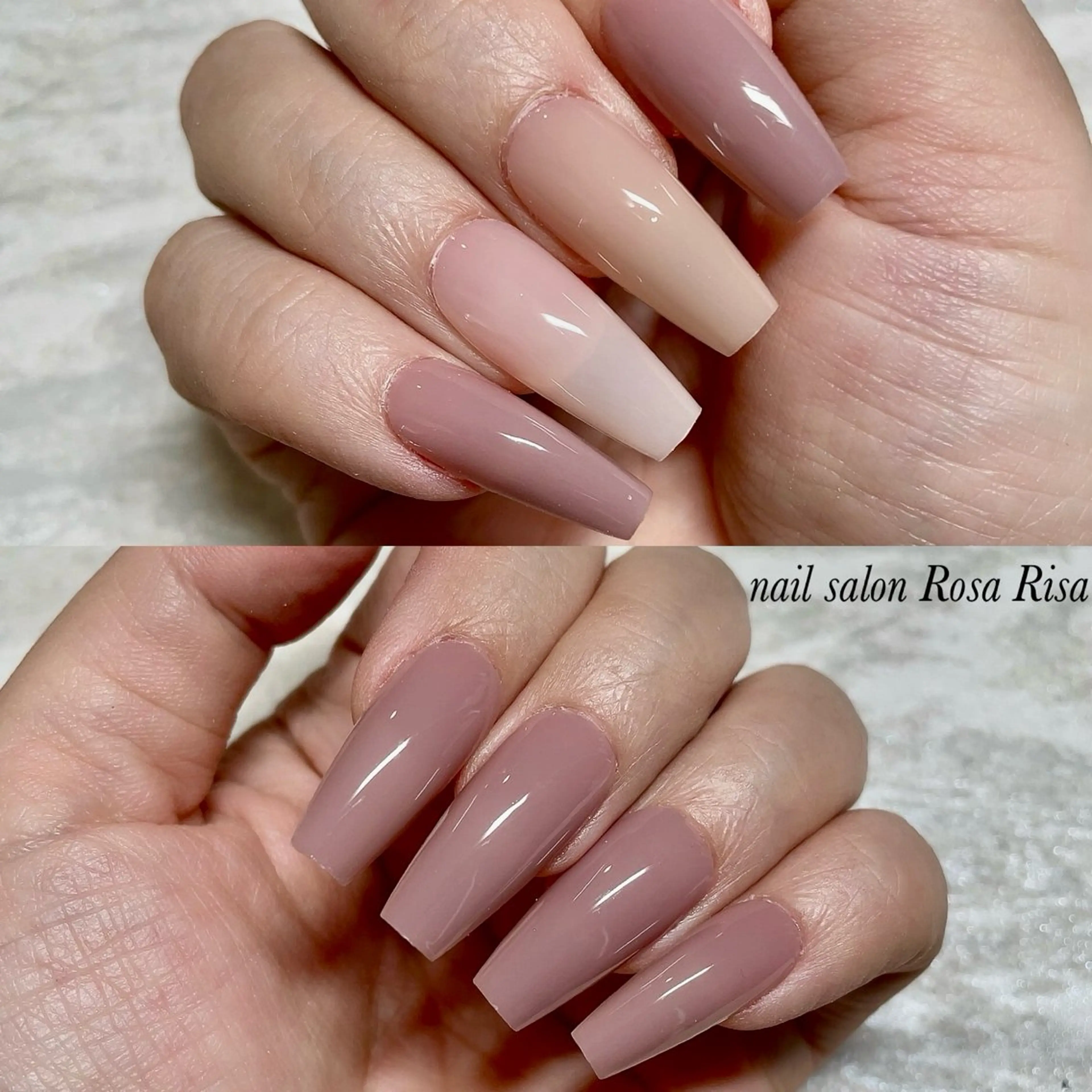 ネイル ロングネイル シンプルネイル ネイルスタジオ シェイクユアハンズのネイルデザイン